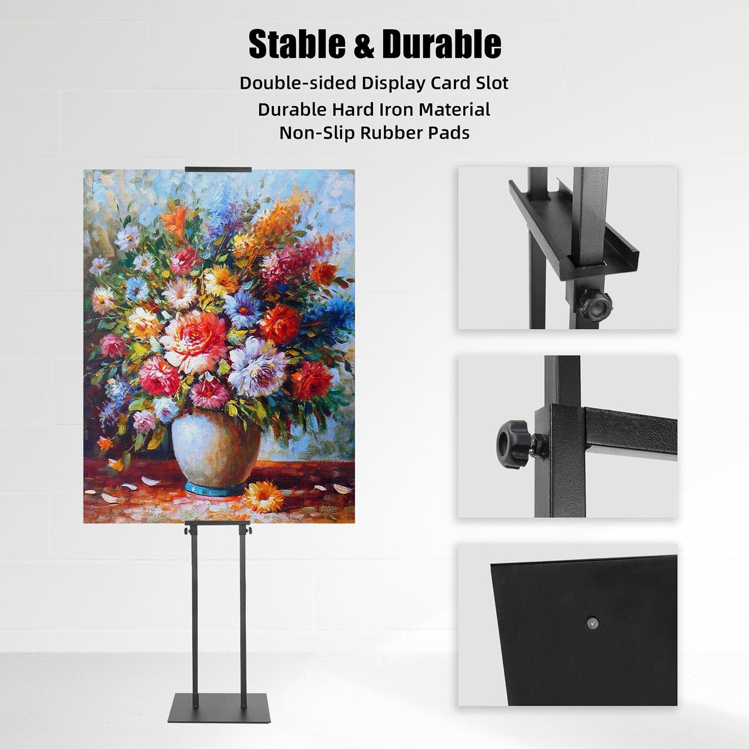 Poster Board Stand for Display, Heavy Duty Floor Sign Holder for Foam Board, Double Sided Display for Business Advertising (2Pack)