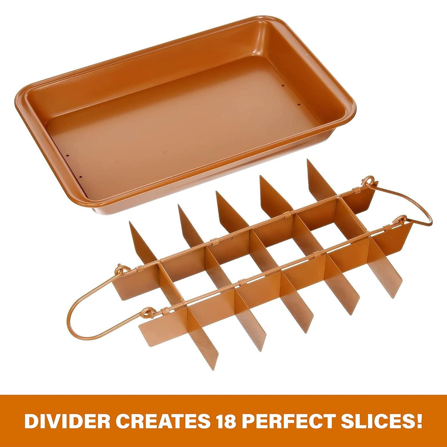 Anadea 2 In 1 Cake Pan + Brownie Baking Tray With 24 Pre-Cut Molds, Non-Toxic Oven/Dishwasher Safe