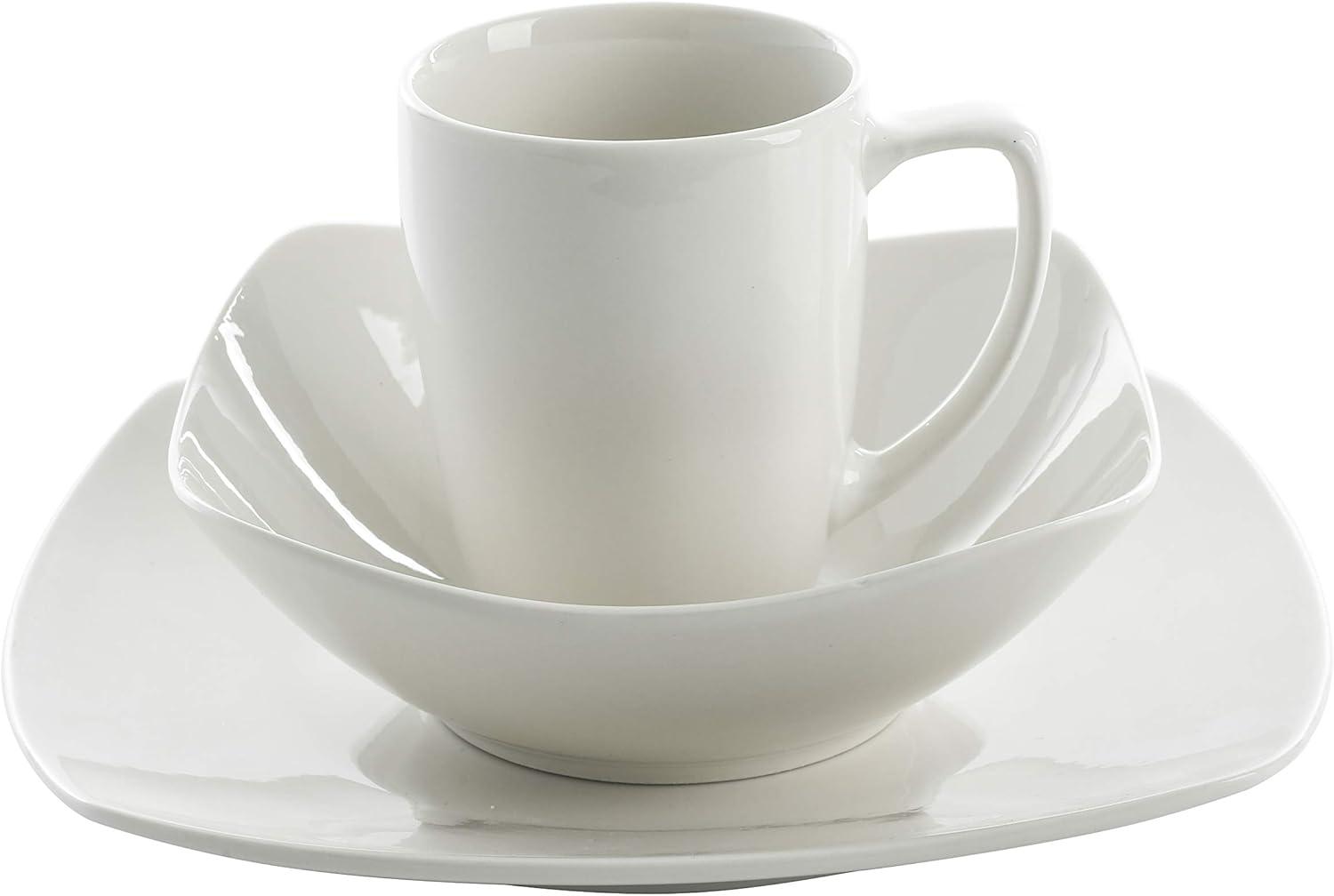 Zen Buffetware 12 Piece Dinnerware Set, White