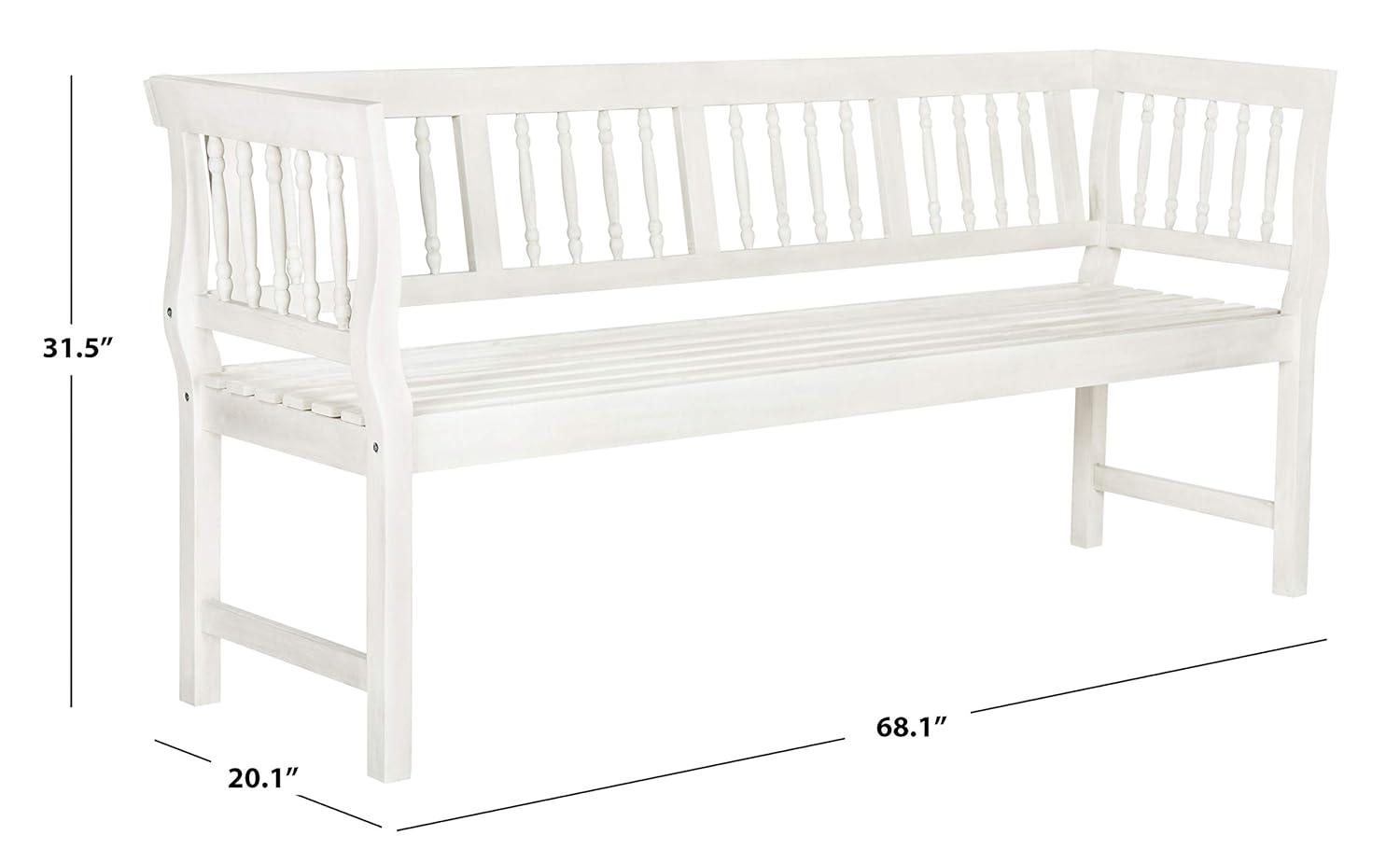 Brentwood Bench - Outdoor - PAT6732 - Beach House Blue/Beige - Safavieh