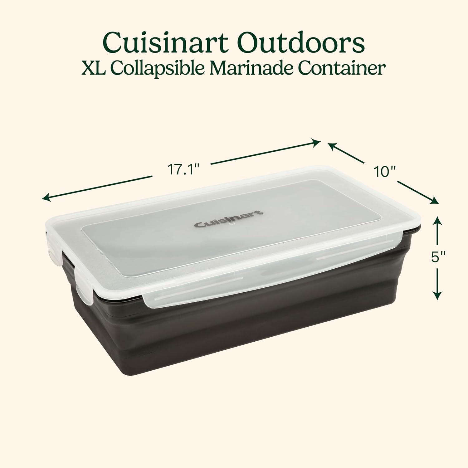 Black BPA-Free XL Collapsible Marinating Container