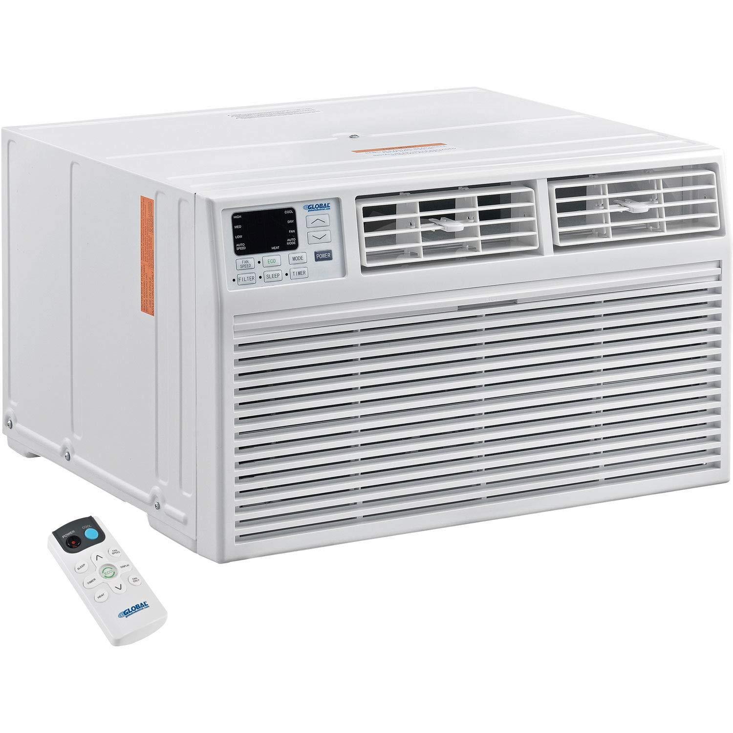 Global Industrial 292860 Wall Air Conditioner with Heat - 1230W - 230V - 12000 BTU