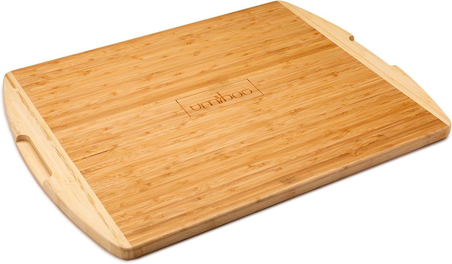 Umiboo Dual-Colored Bamboo Cutting Board (XXL, 36 x 24 inches)