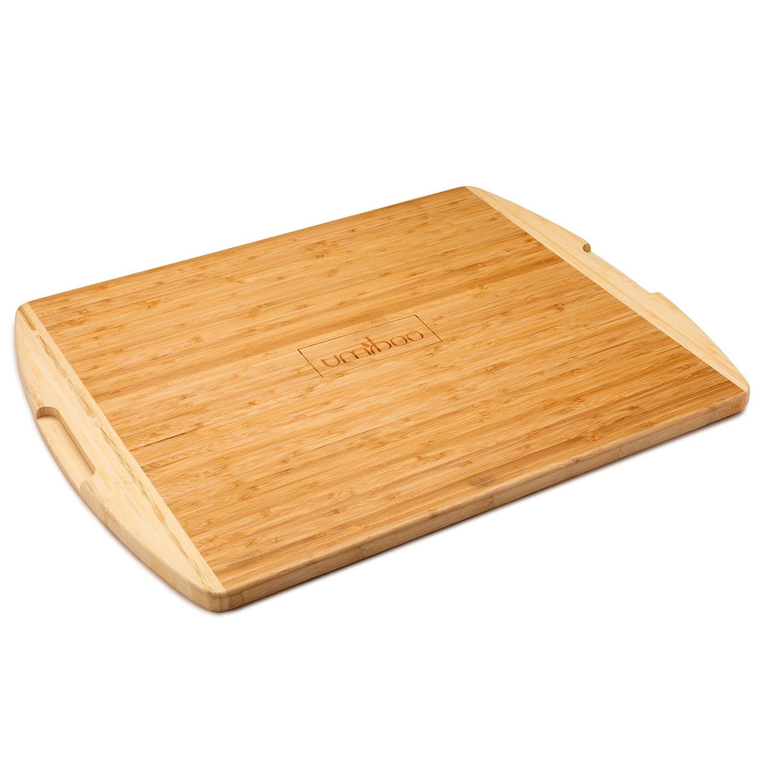 Umiboo Dual-Colored Bamboo Cutting Board (XXL, 36 x 24 inches)