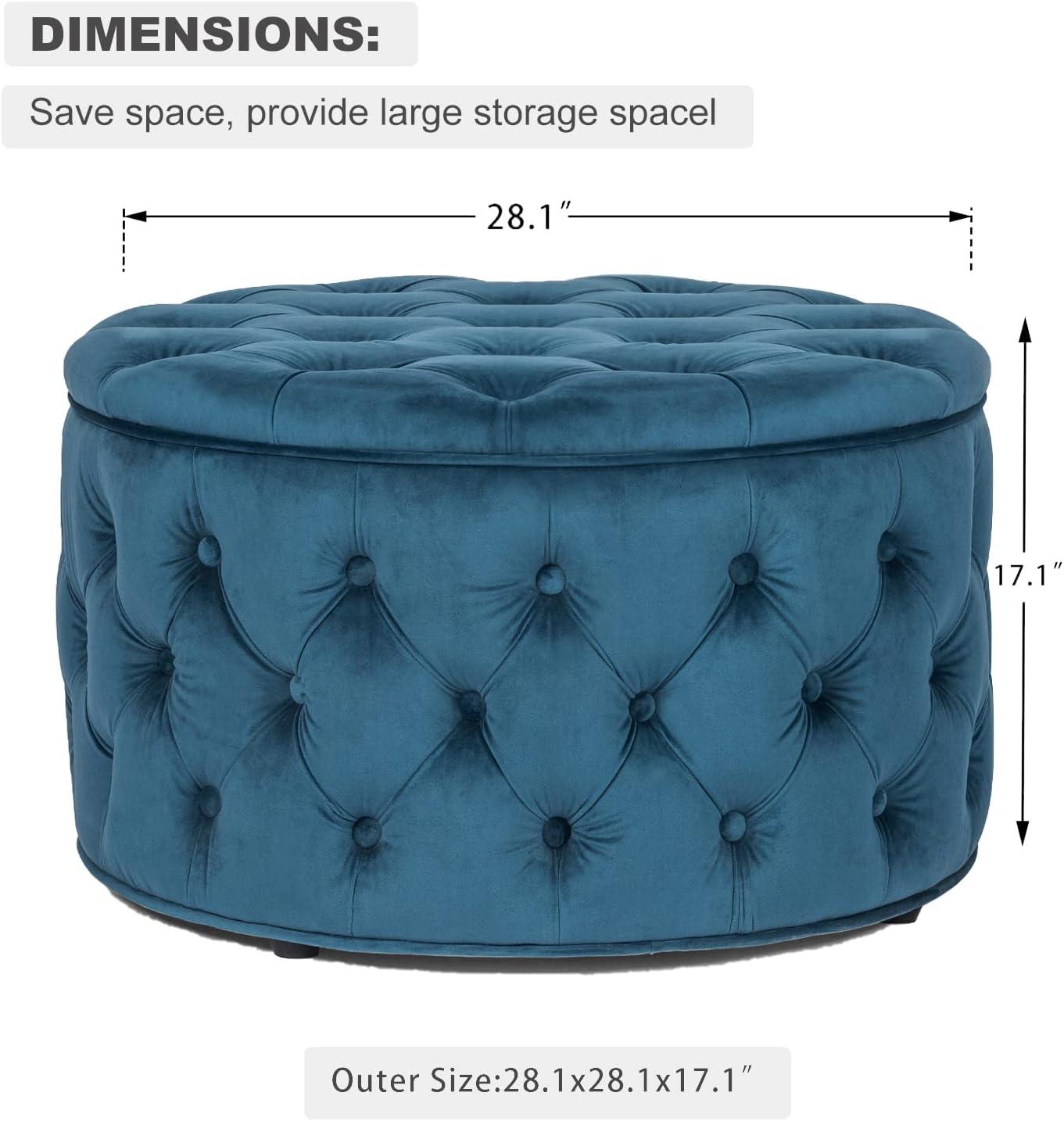 Amram Tufted Round Storage Ottoman