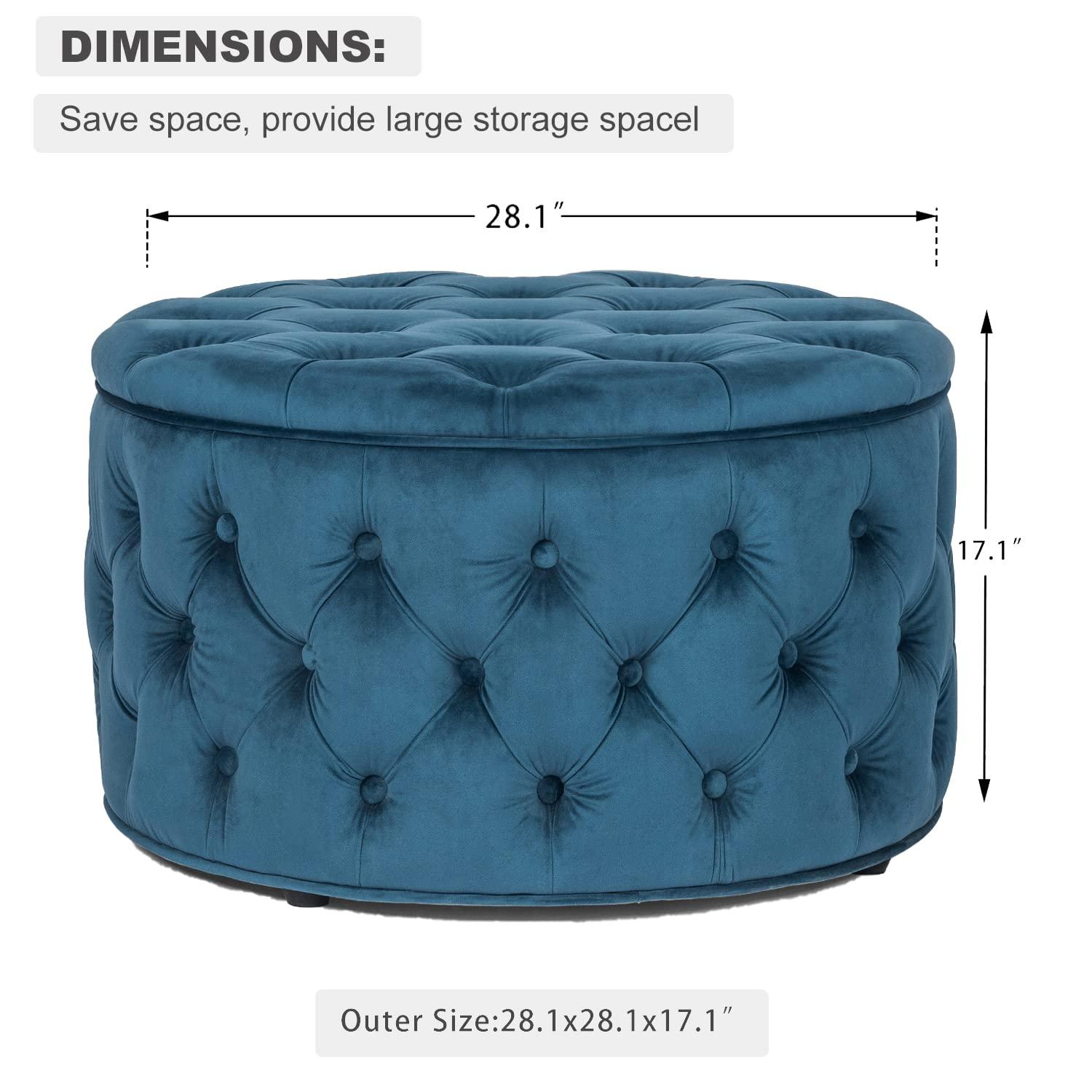 Amram Tufted Round Storage Ottoman