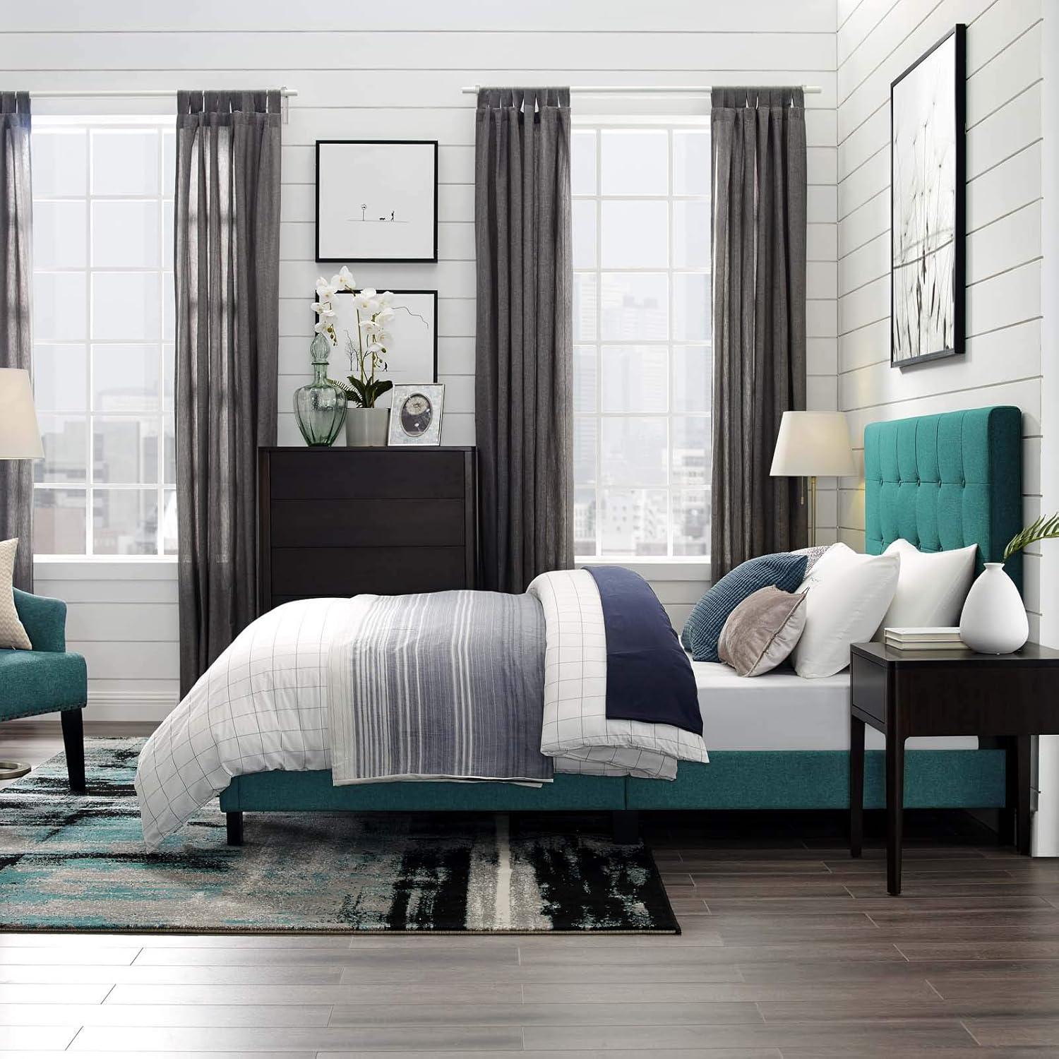 Modway Melanie Tufted Button Upholstered Fabric Platform Bed