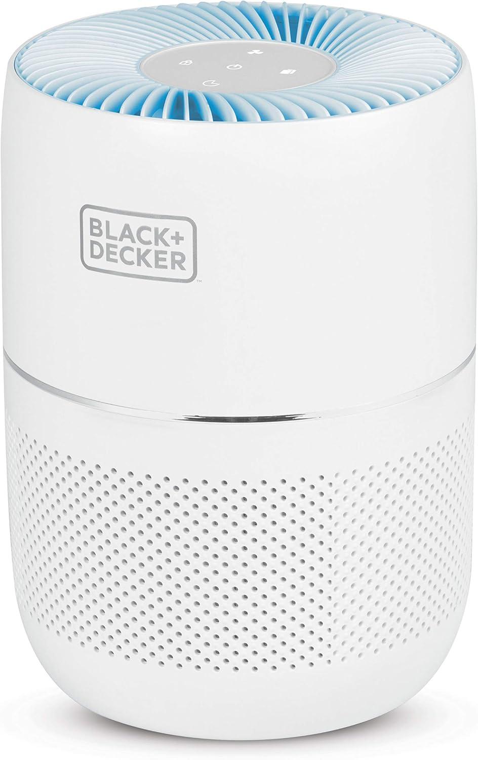 BLACK+DECKER BLACK+DECKER Tabletop Air Purifier - 3-Stage Filtration System, HEPA Air Purifiers for Home