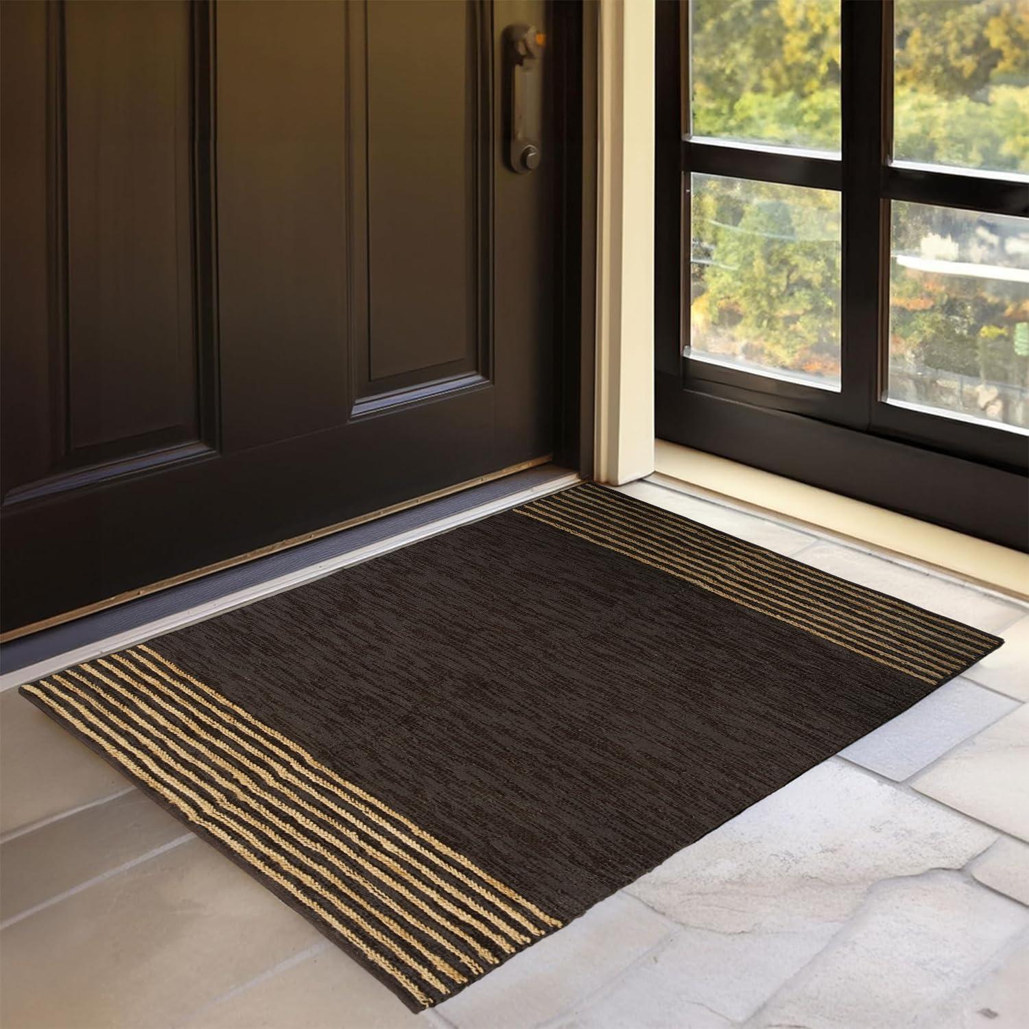 Nuloom 9x12 Elfriede Jute & Cotton Hand Woven Indoor Area Rug, Natural, Solid Rustic Farmhouse Style Natural Fiber Bedroom, Living Room,