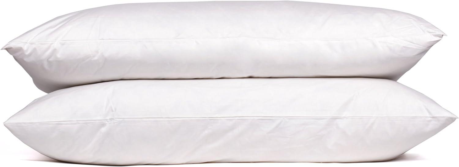 King Size White Goose Down Hypoallergenic Pillows, Pack of 2