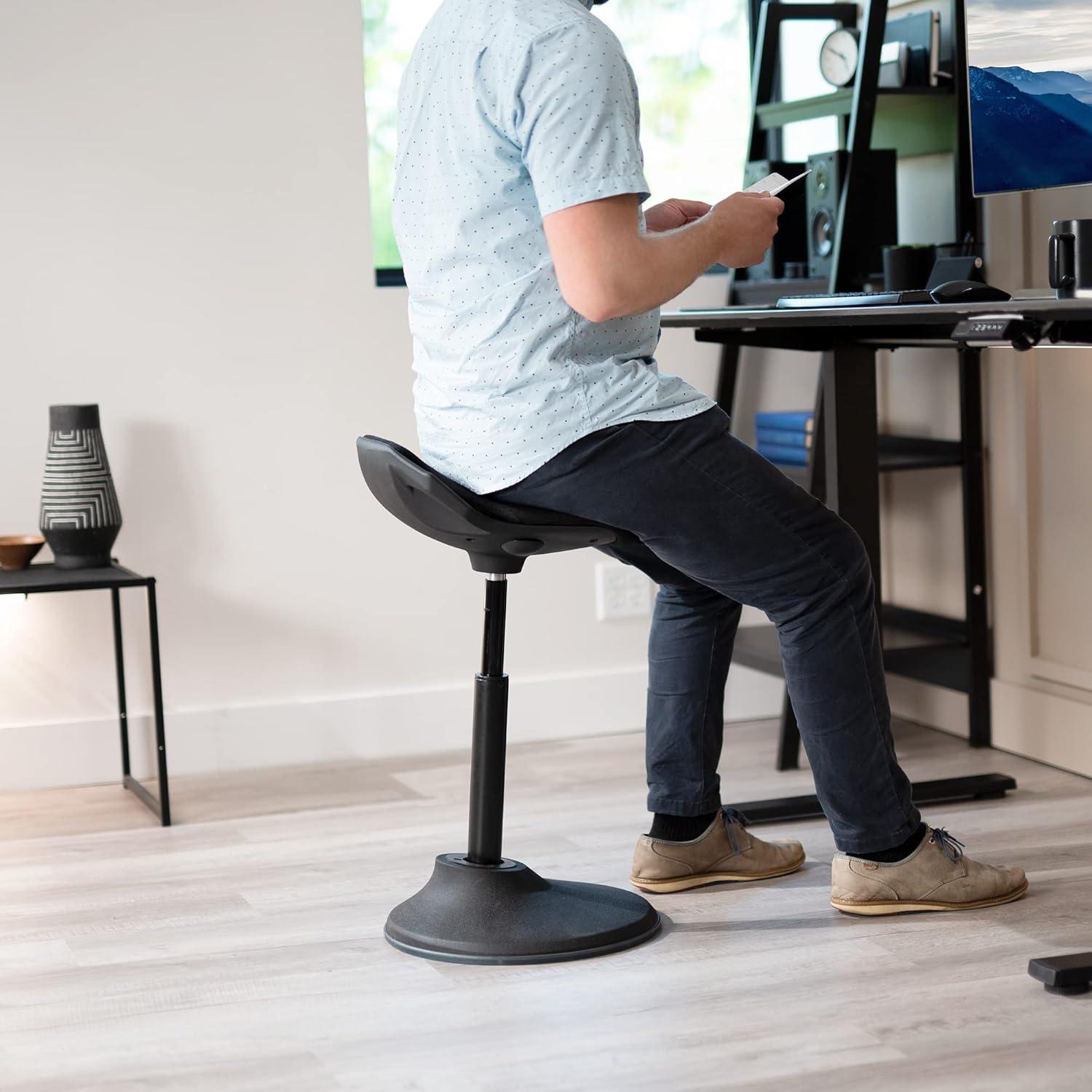 VIVO Ergonomic Height Adjustable Perch Stool for Home and Office