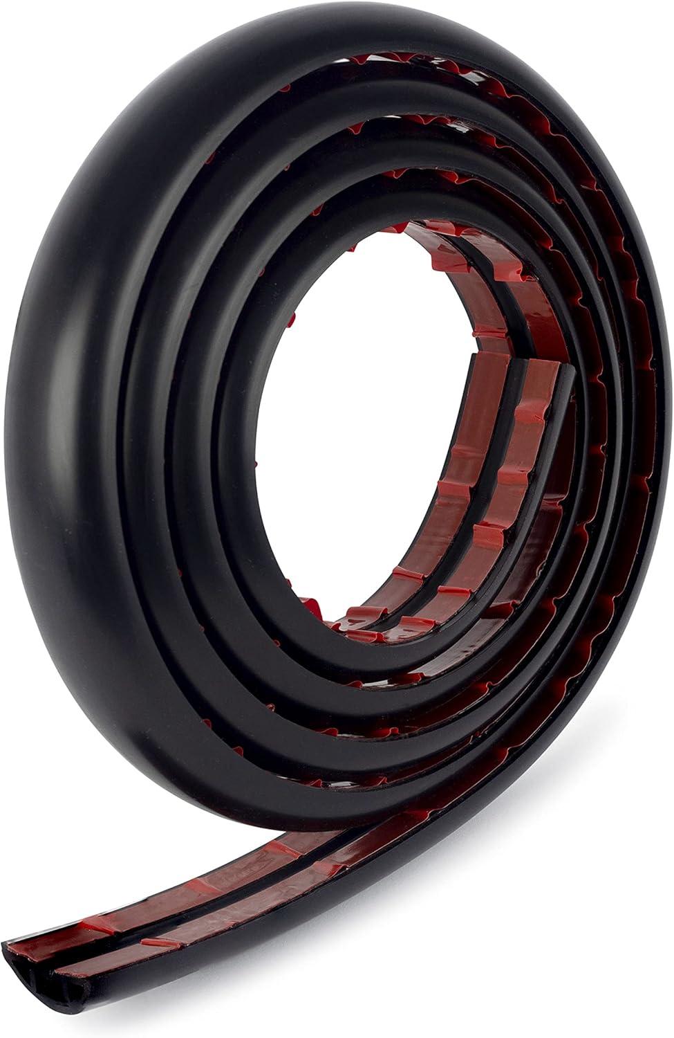 Rubber Bond TV Cord Hider Cable Protector - Strong Self Adhesive Wall Cord Cover Cable Hider - Low Profile Cable Management Wall Cord Concealer Cable Raceway - White - Thin Cord - 4 Feet