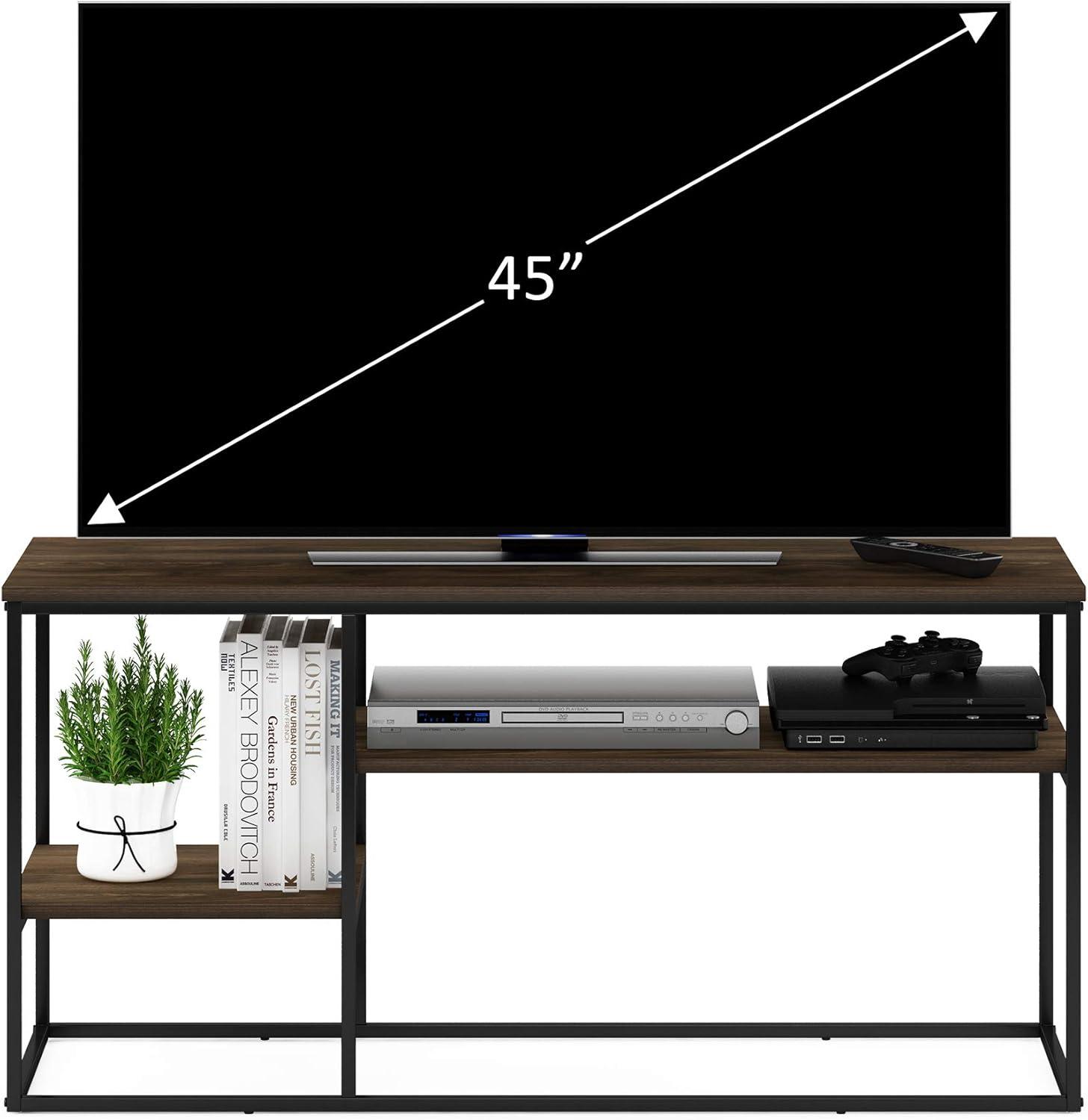 Furinno Moretti Modern Lifestyle TV Stand for TV up to 50 Inch, Columbia Walnut