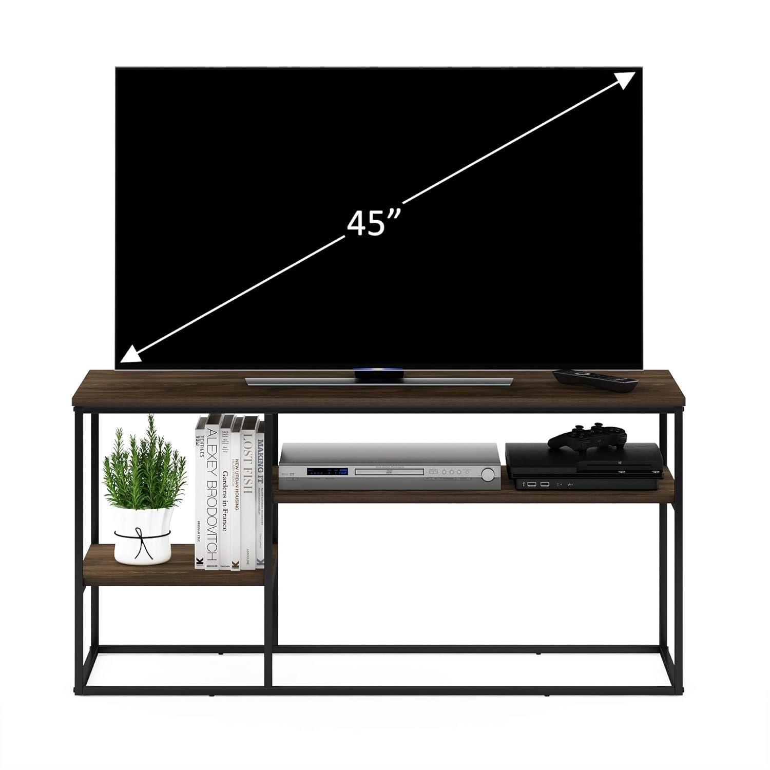 Furinno Moretti Modern Lifestyle TV Stand for TV up to 50 Inch, Columbia Walnut