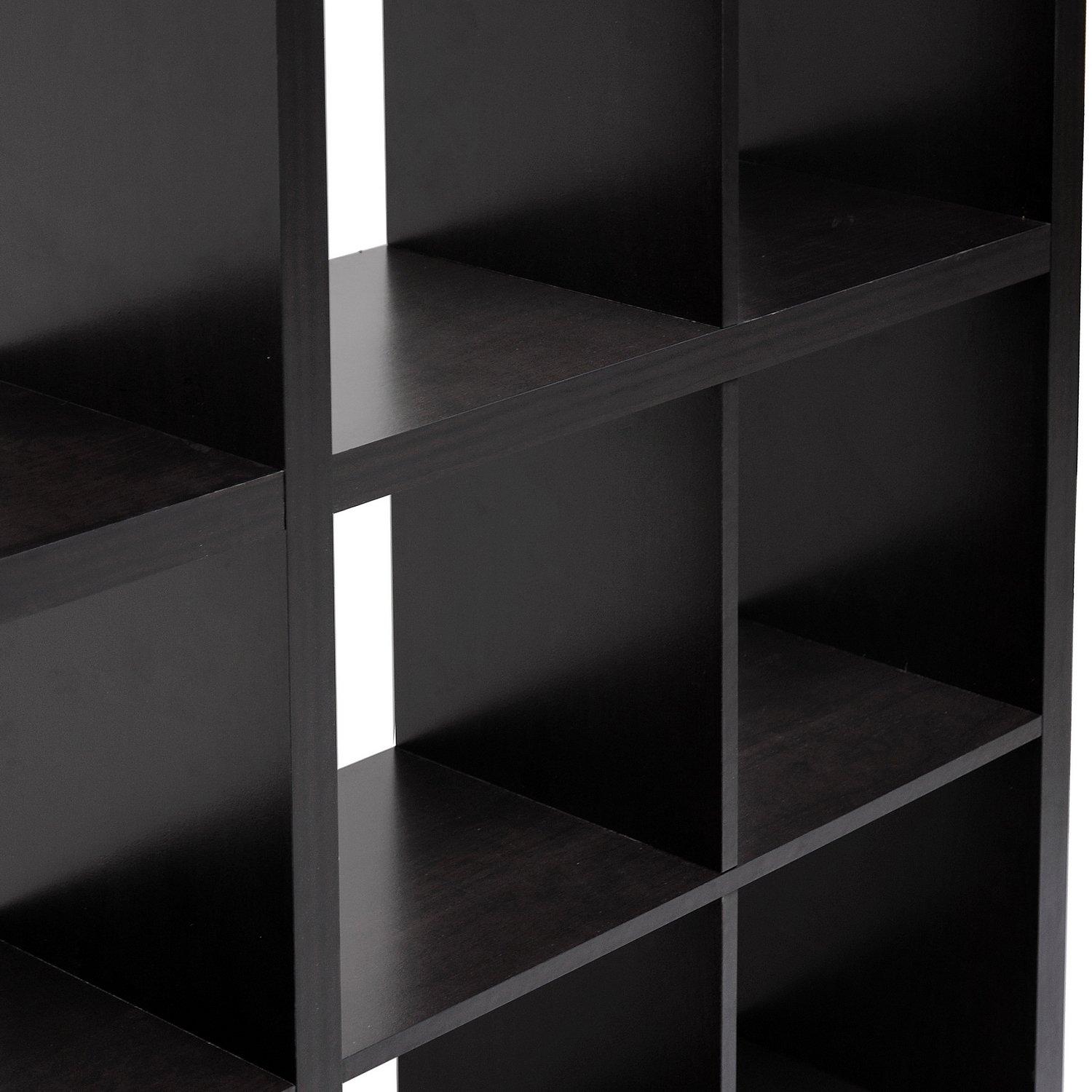 11.50" Sunna Modern Cube Shelving Unit Dark Brown - Baxton Studio: Engineered Wood, 12-Cube Display
