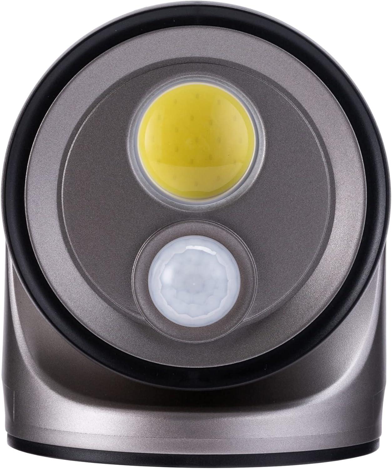 Sleek Gray 400 Lumens Battery-Operated COB LED Floodlight