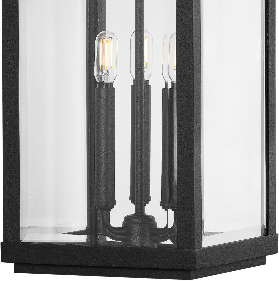 Progress Lighting Gibbes Street 3-Light Wall Lantern in Antique Bronze with Clear Beveled Glass