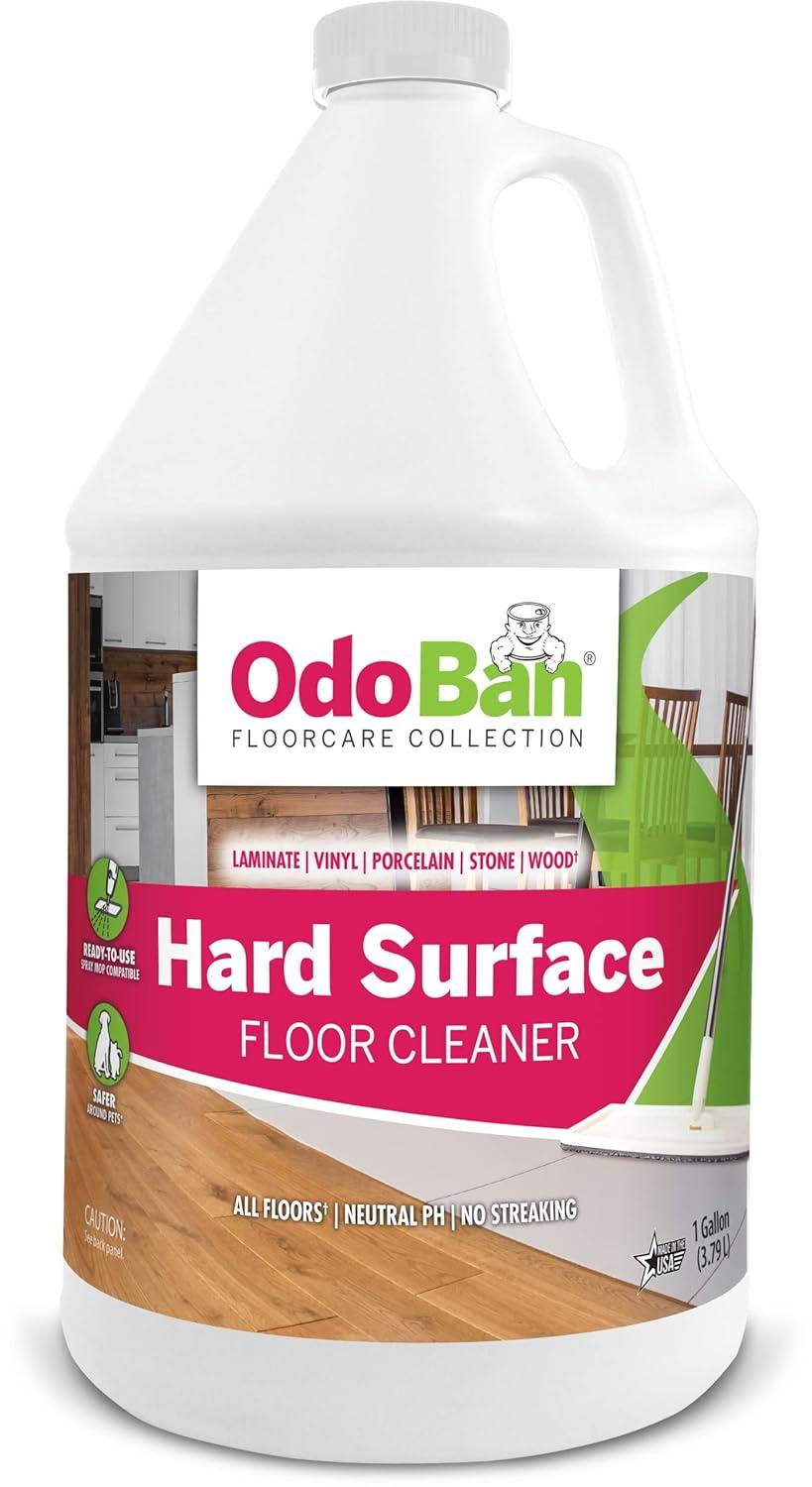 OdoBan Ready-to-Use Hard Surface Floor Cleaner, Streak Free and Neutral PH Formula, 1 Gallon