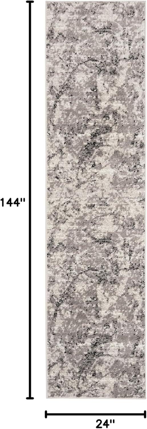 Safavieh Skyler 2' x 12' Runner Rug in Gray and Ivory