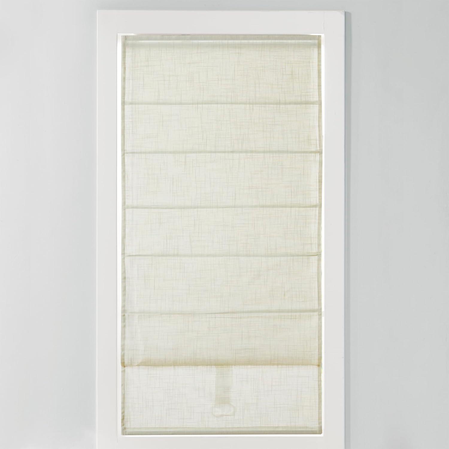Madison Park Kyler Linen Blend Light Filtering Single Roman Shade