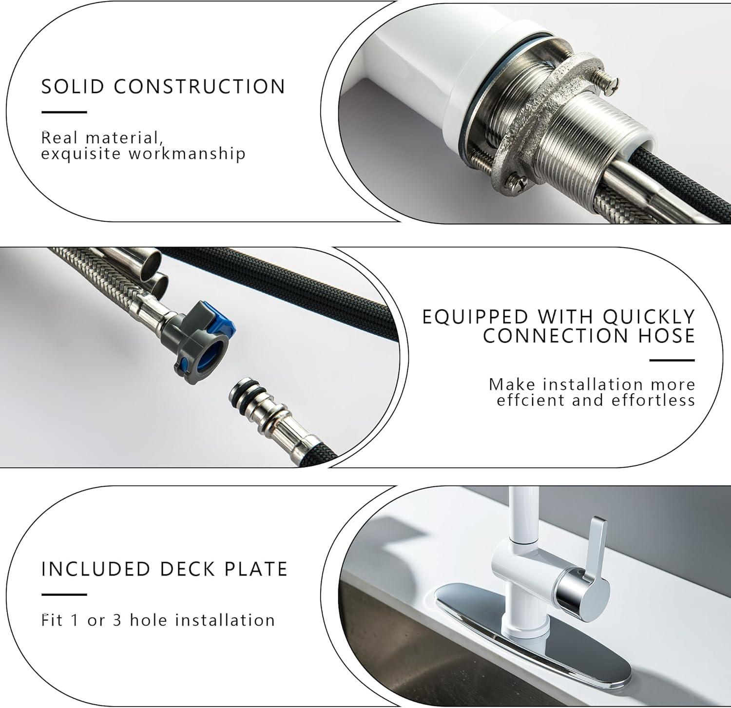 VIBRANTBATH VIBRANTBATH Pull Out Kitchen Faucet 4034-BGK