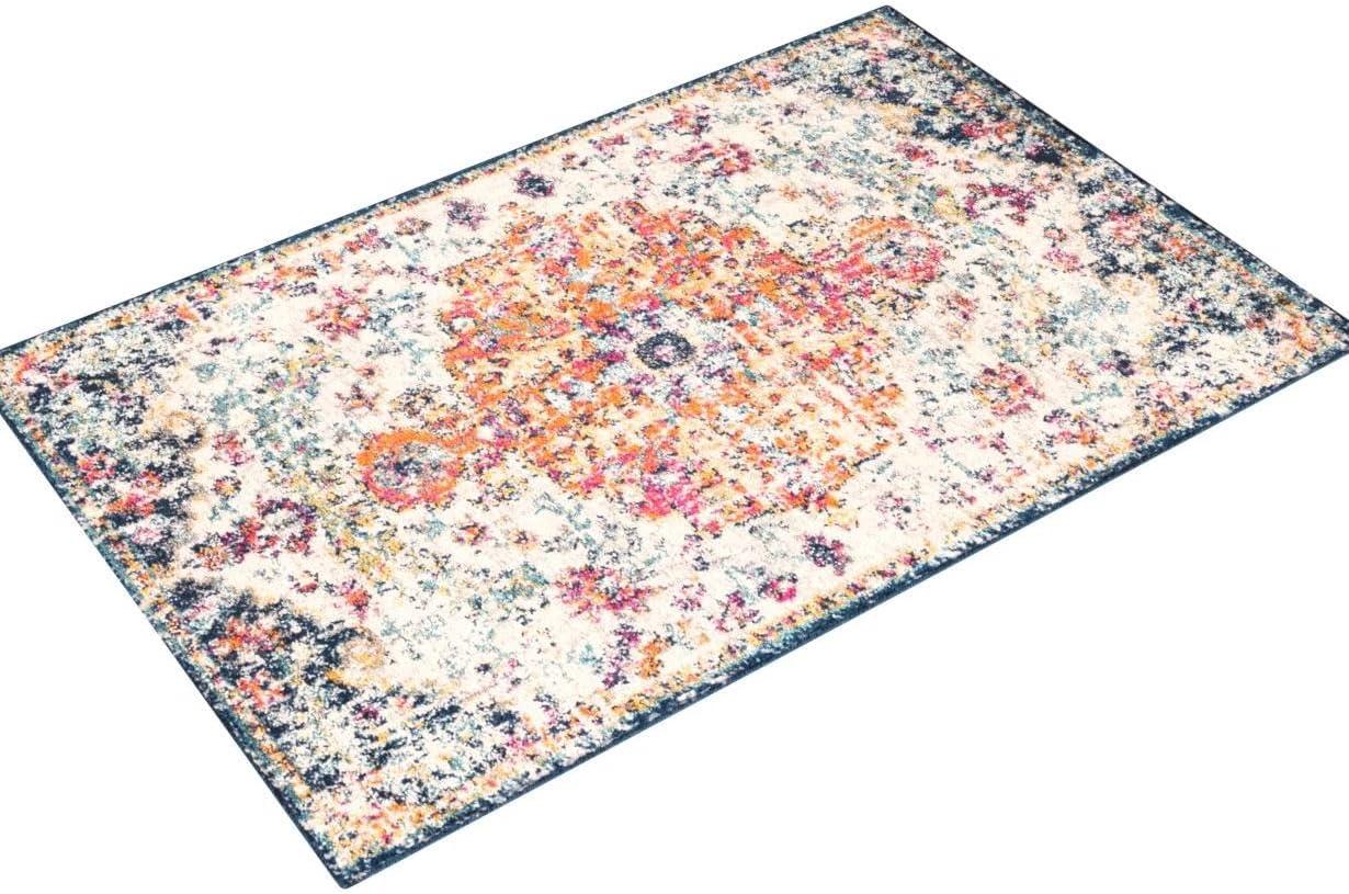 Livabliss 9'x12'6" Abby Traditional Rugs Aqua: Stain & Fade-Resistant, Medium Pile, Polypropylene, Indoor Use