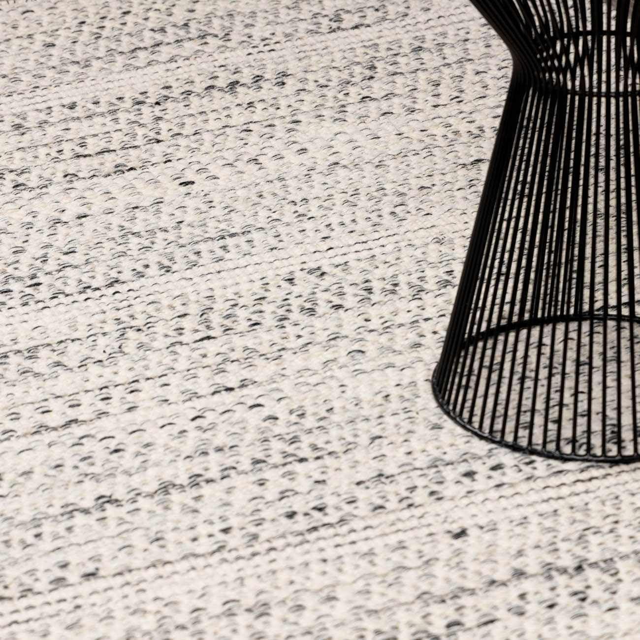 BoutiqueRugs Williford Boho Hand Woven Wool Natural Fiber Area Rug - Farmhouse Neutral Color Carpet for Living Room, Bedroom - Cream, Black - 8'10" x 12' (9x12)