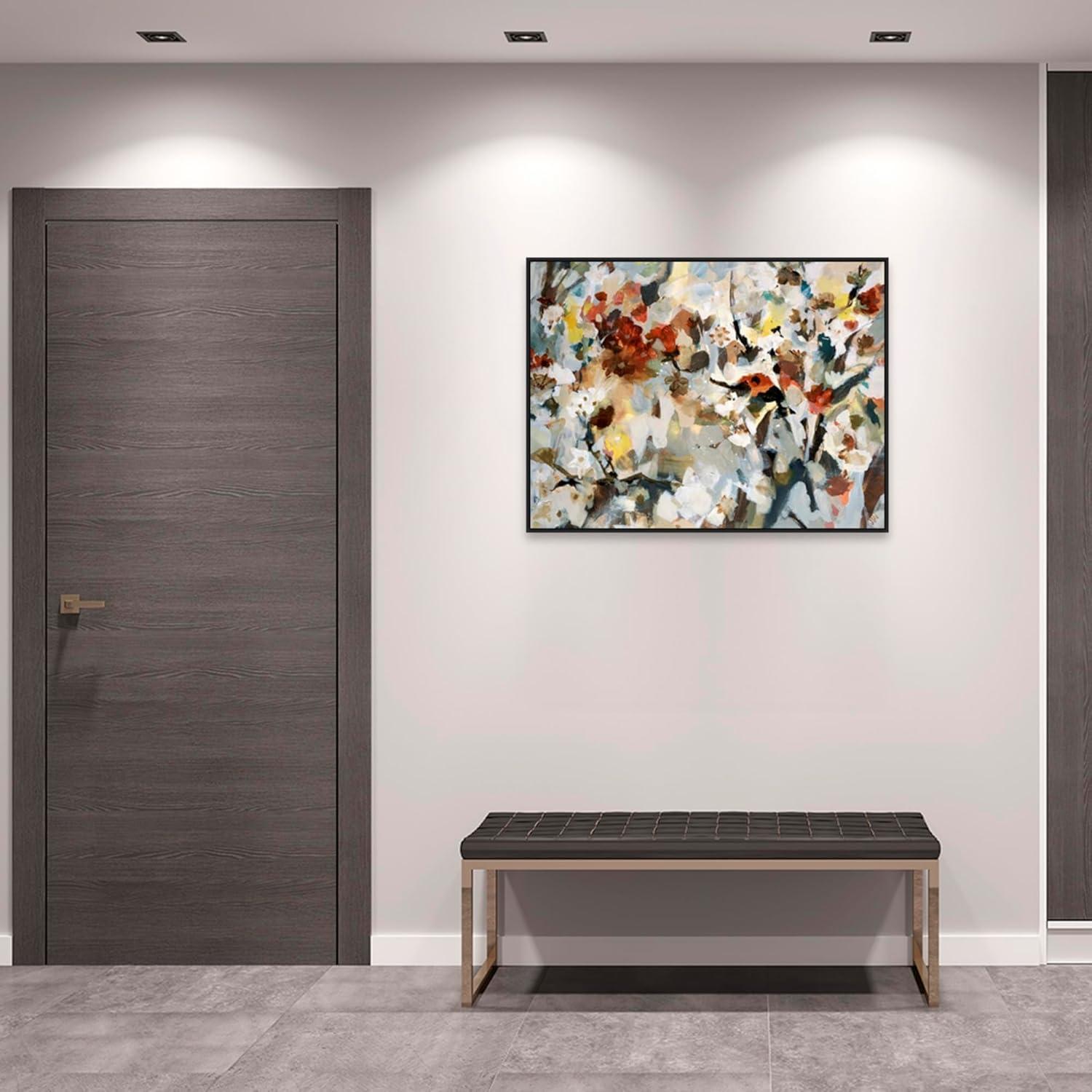 42" x 32" Floweresque II by Jodi Maas Framed Canvas Wall Art Print - Amanti Art: Oversized Abstract Decor