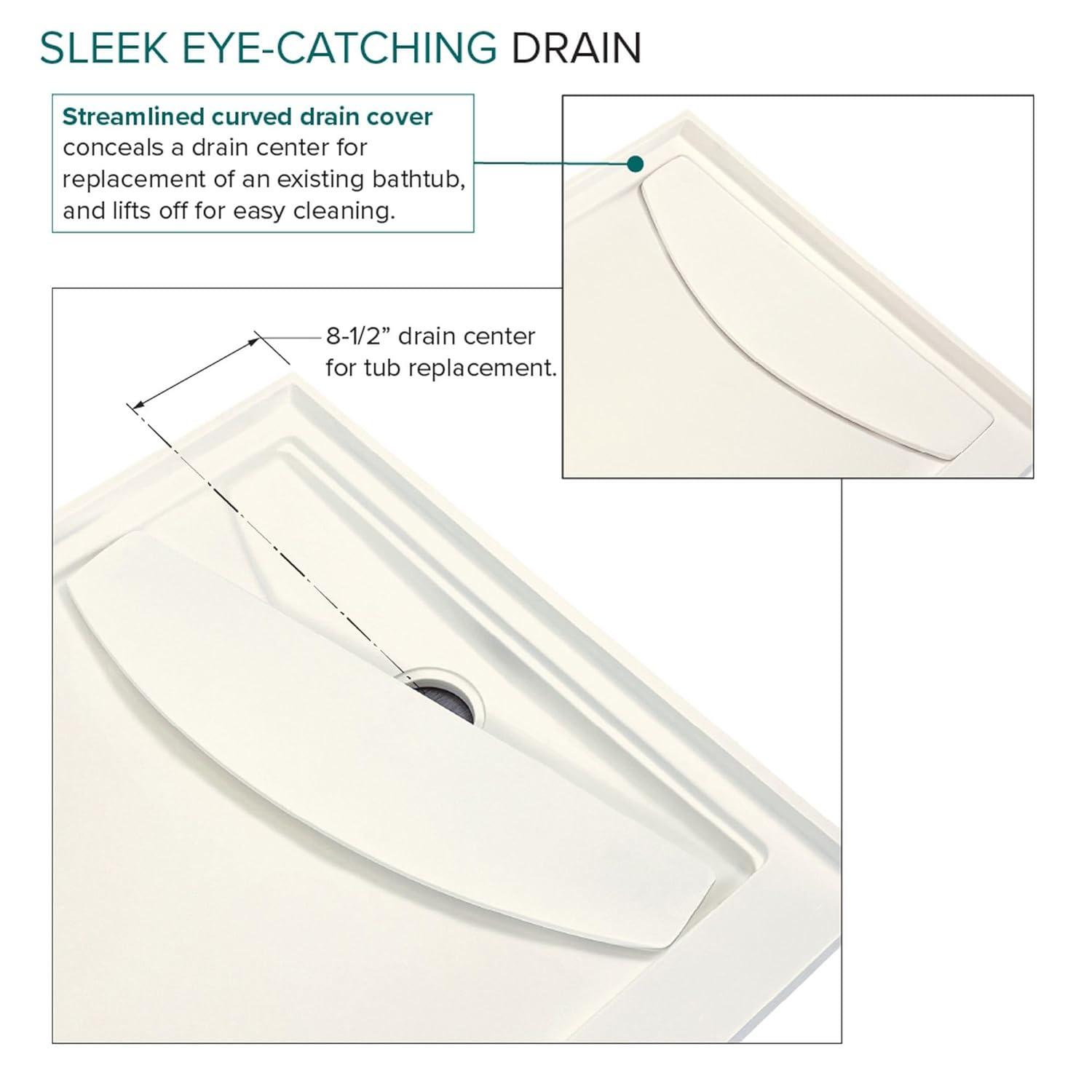 Transolid Transolid 60-in x 32-in Cast Solid Surface Tub Replacement Base Linear FSLB6032R-02