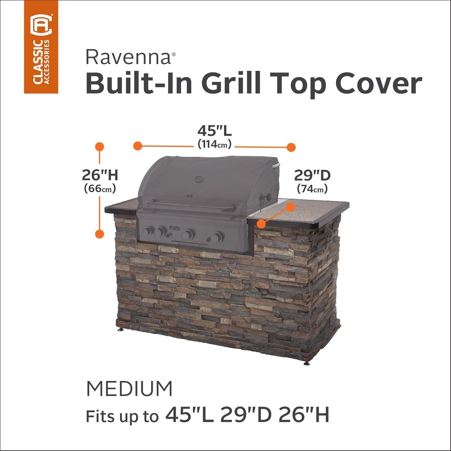 Ravenna Medium Brown and Off-White BBQ Grill Cover