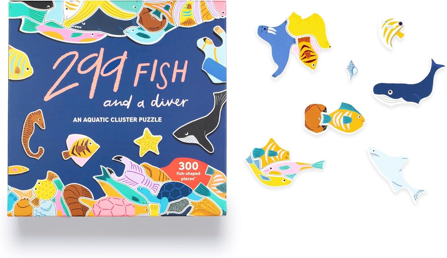 299 Fish (and a Diver) 300 Piece Puzzle: An Aquatic Cluster Puzzle (Other)