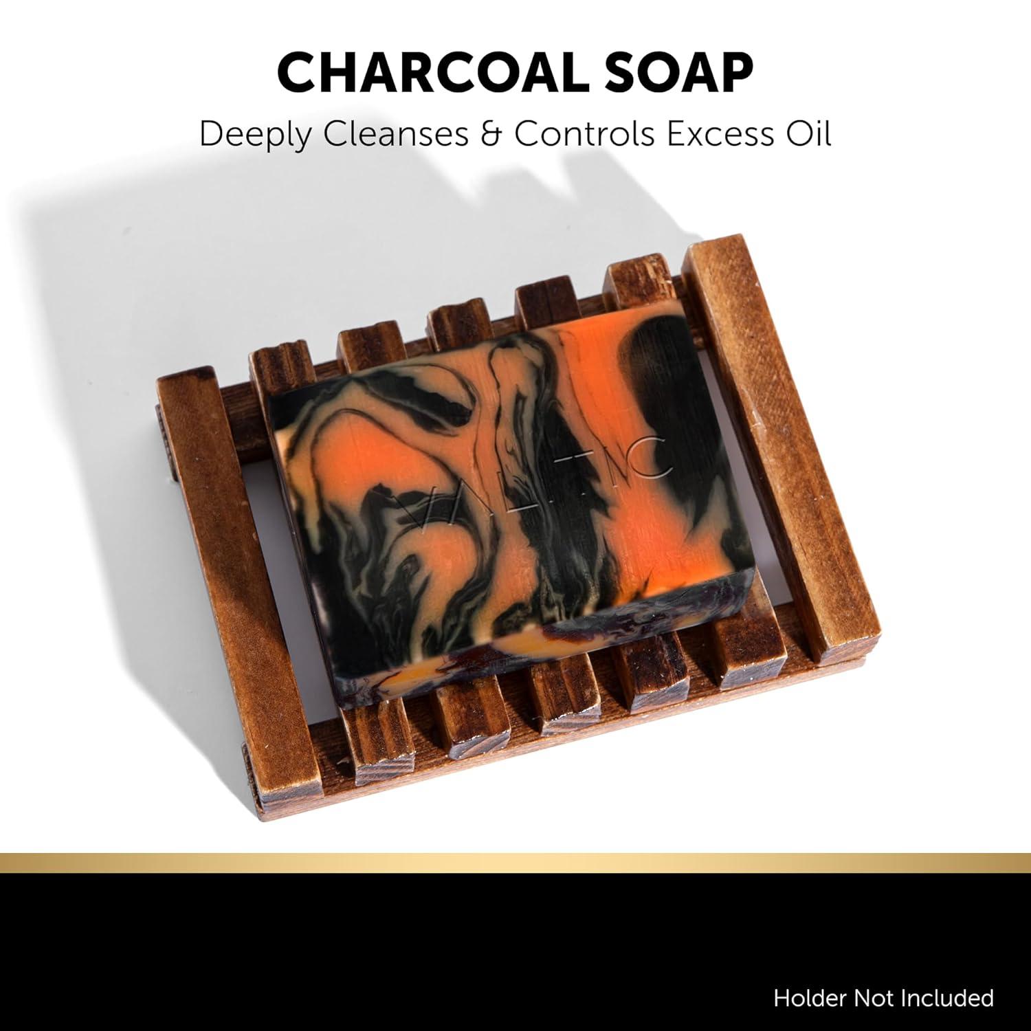 VALITIC Kojic Acid Soap Bars - Turmeric, Snail Mucin, Charcoal and Lemon - 4 Assorted Dark Spot Remover Soaps with Hyaluronic Acid, Vitamin C, Vitamin E and Shea Butter