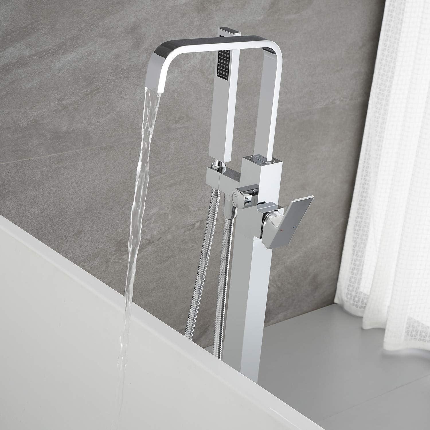 Bathroom Freestanding Tub Filler with Diverter