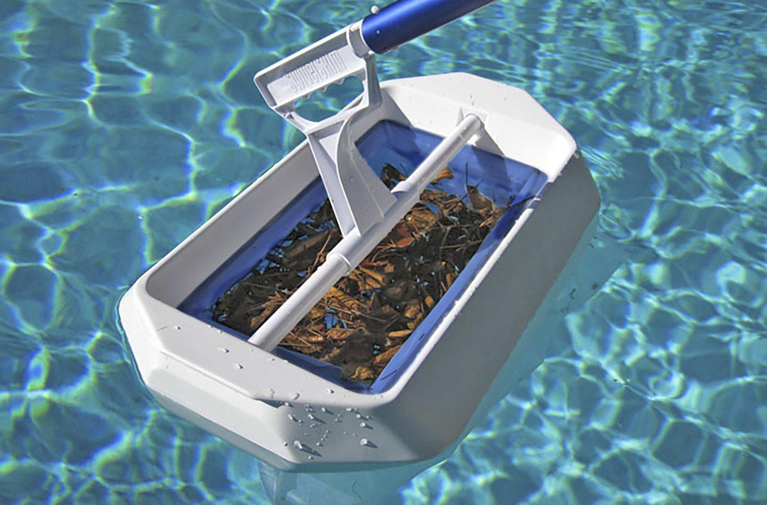 Poolmaster Swivel Skim Elite - Bi-Directional Floating Swimming Pool and Spa Skimmer/Rake with Mesh Net
