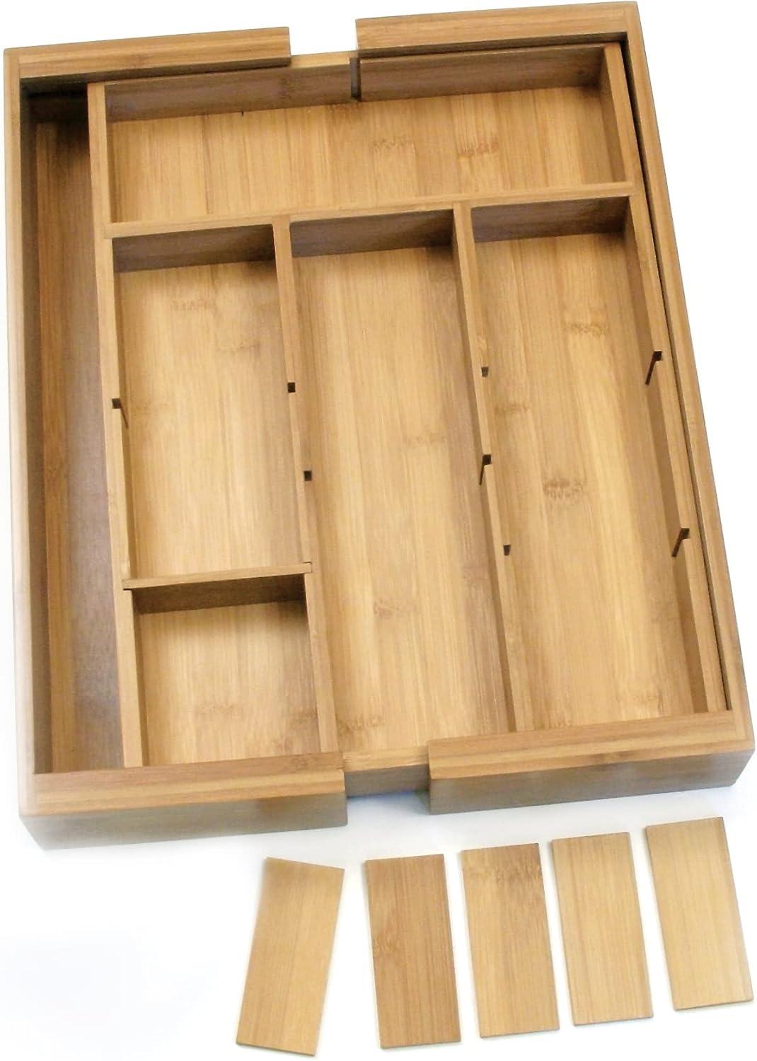 Bamboo Expandable Organizer With Removable Dividers