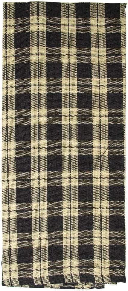 Fillurbasket Farmhouse Kitchen Towels, Black and Striped Buffalo Checked Plaid, 3 Count