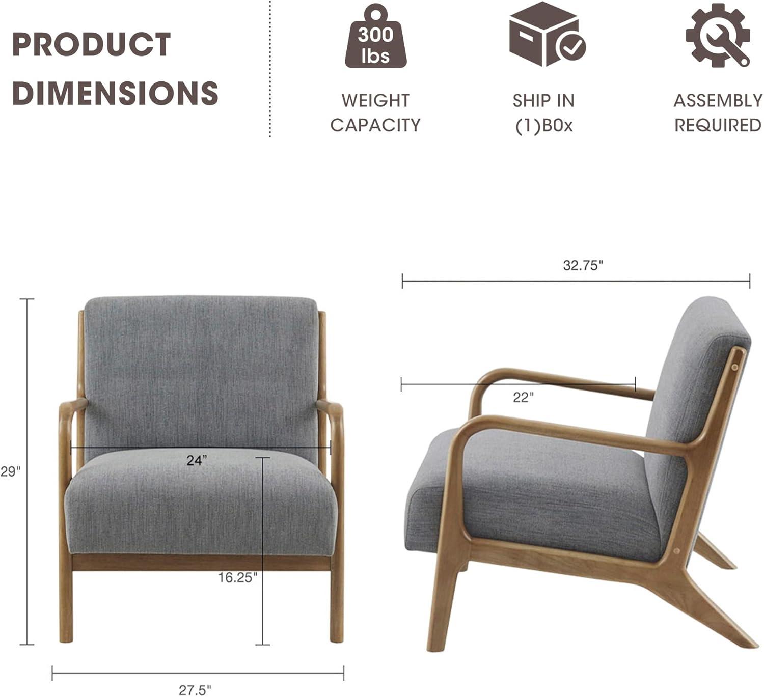 Ink+Ivy Novak Lounge Chair Teal: Upholstered Polyester, Rubberwood Frame, Spot Clean, 300lb Capacity