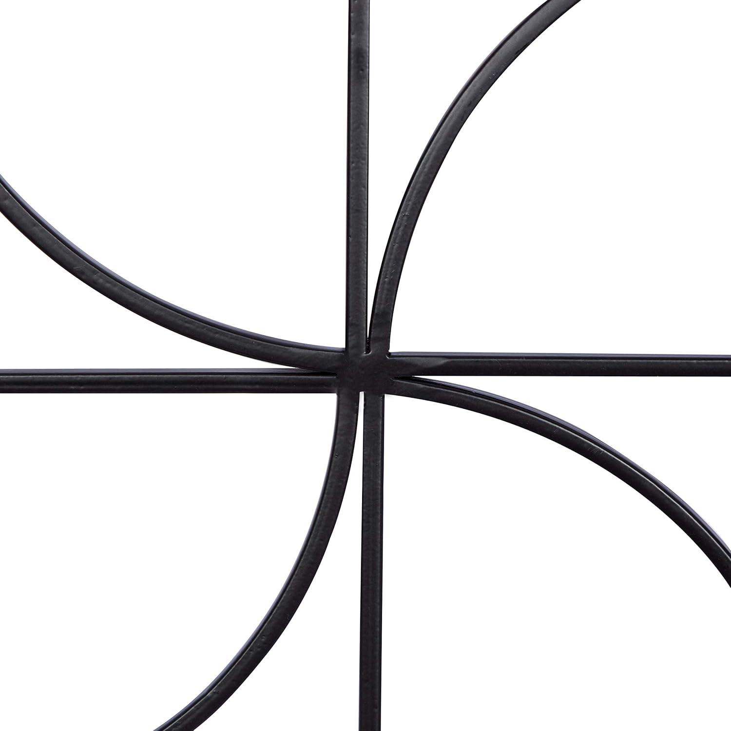 DecMode Brown Metal Carved Designs Geometric Wall Decor (2 Count)