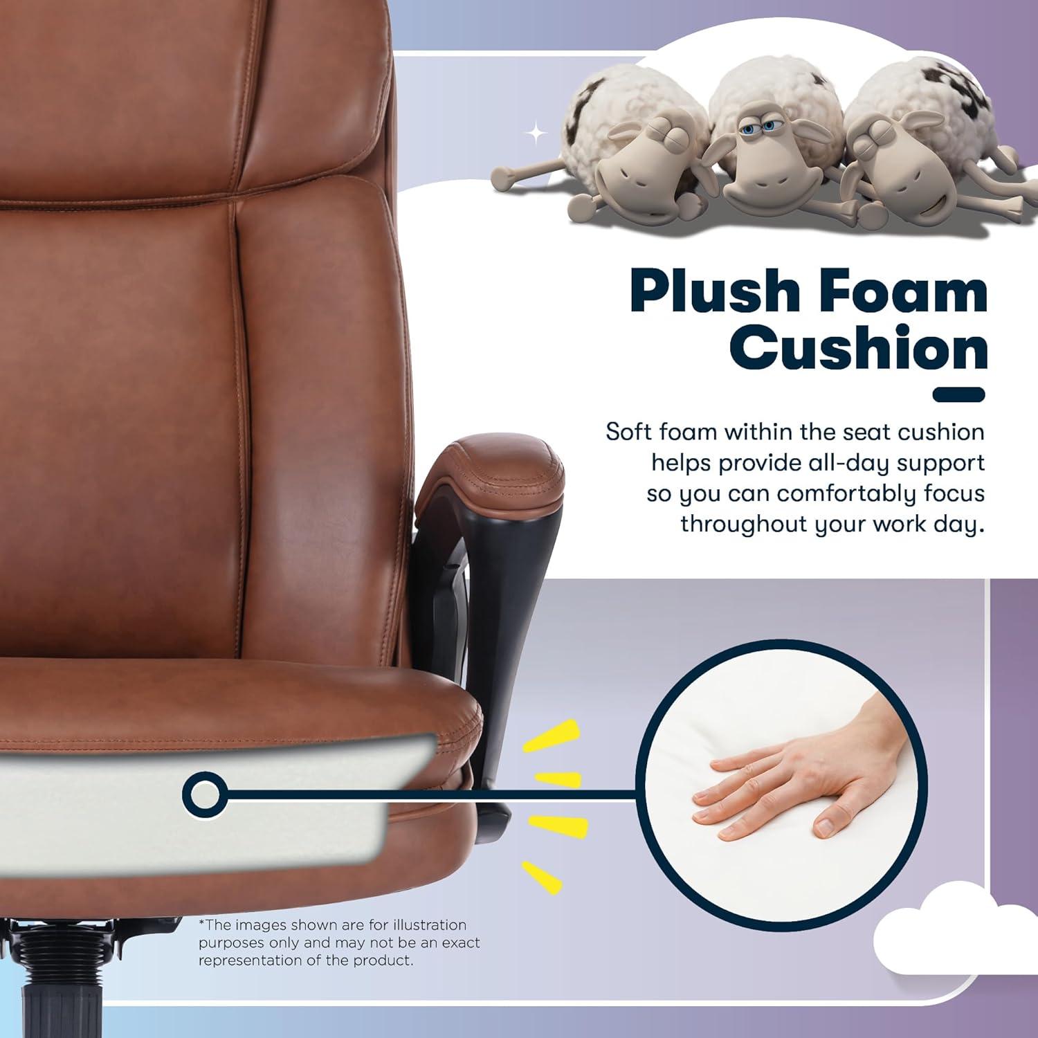 Serta Fairbanks Big and Tall High Back Executive Office and Gaming Chair with Layered Body Pillows