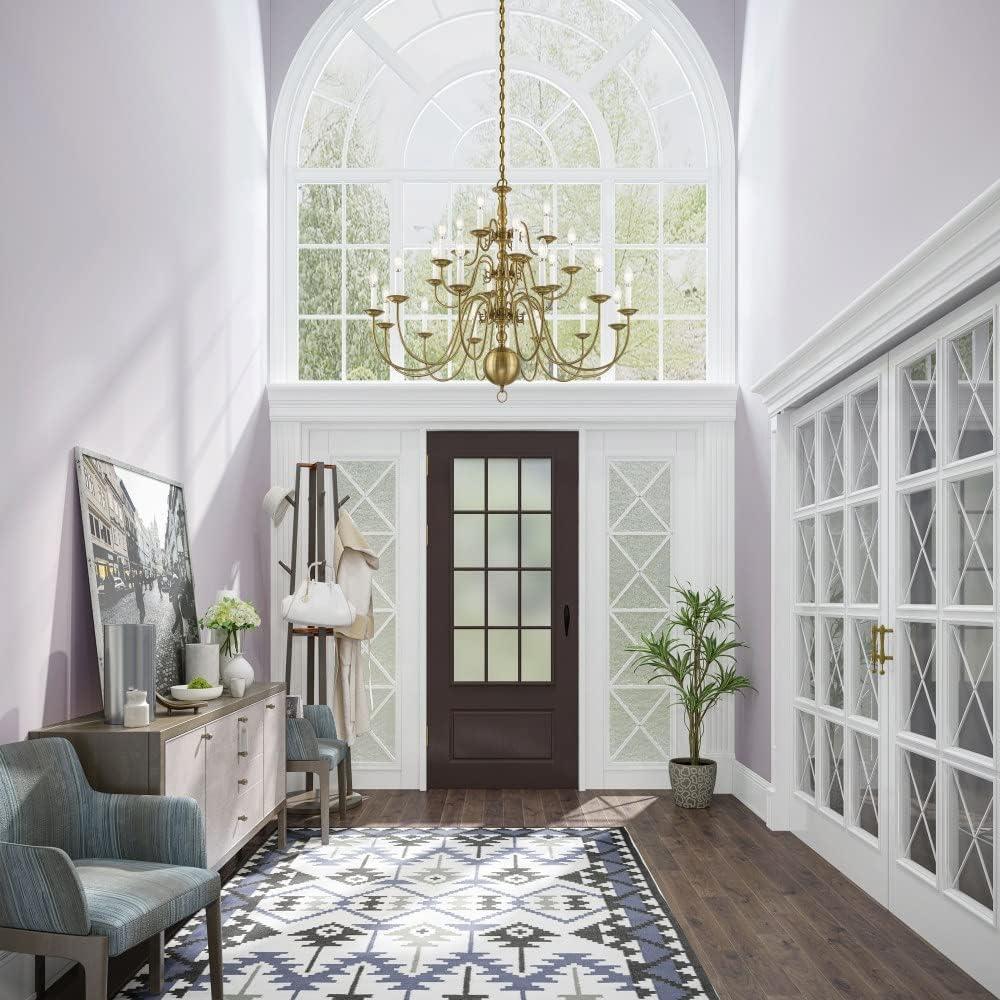Livex Lighting Williamsburgh 22 - Light Chandelier in  Antique Brass
