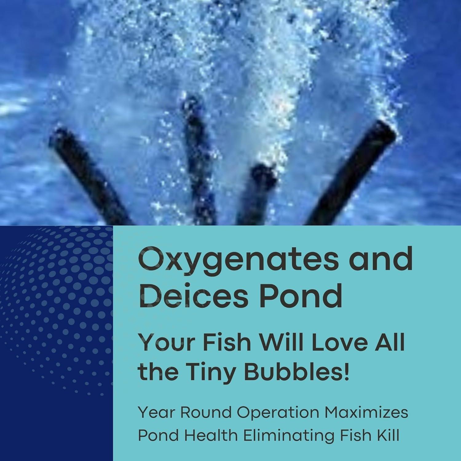 Rootscape Pond Aerator Air Diffuser - Replaces Air Stones For Ponds - Pond Aerators For Large Ponds - Koi Pond Filtration Accessories - Pond Aerators For Outdoor Ponds - Pond Aerator Diffuser