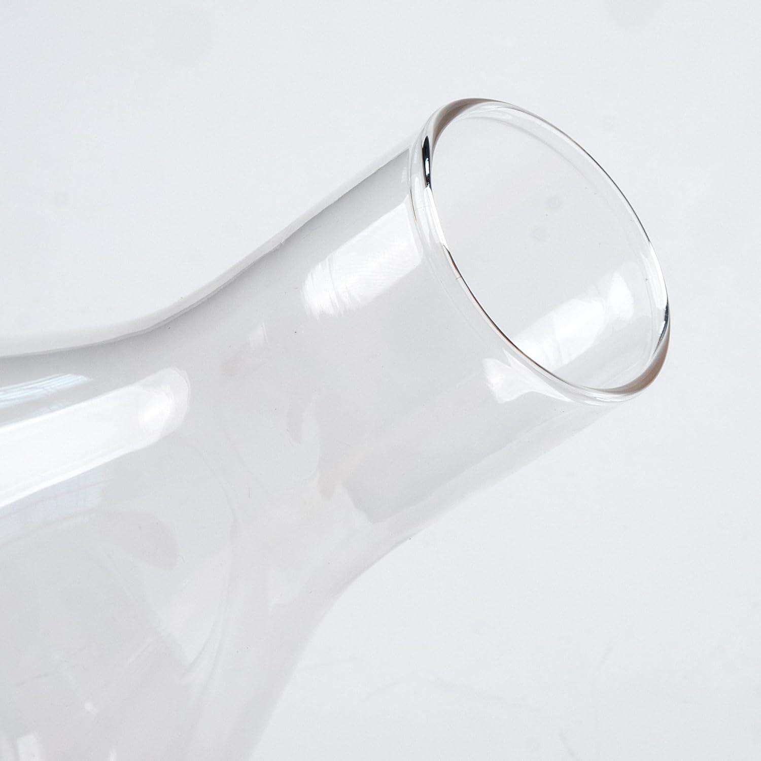 Clear Glass Oil Lamp Chimney Replacement Shade, 3 Inch Base