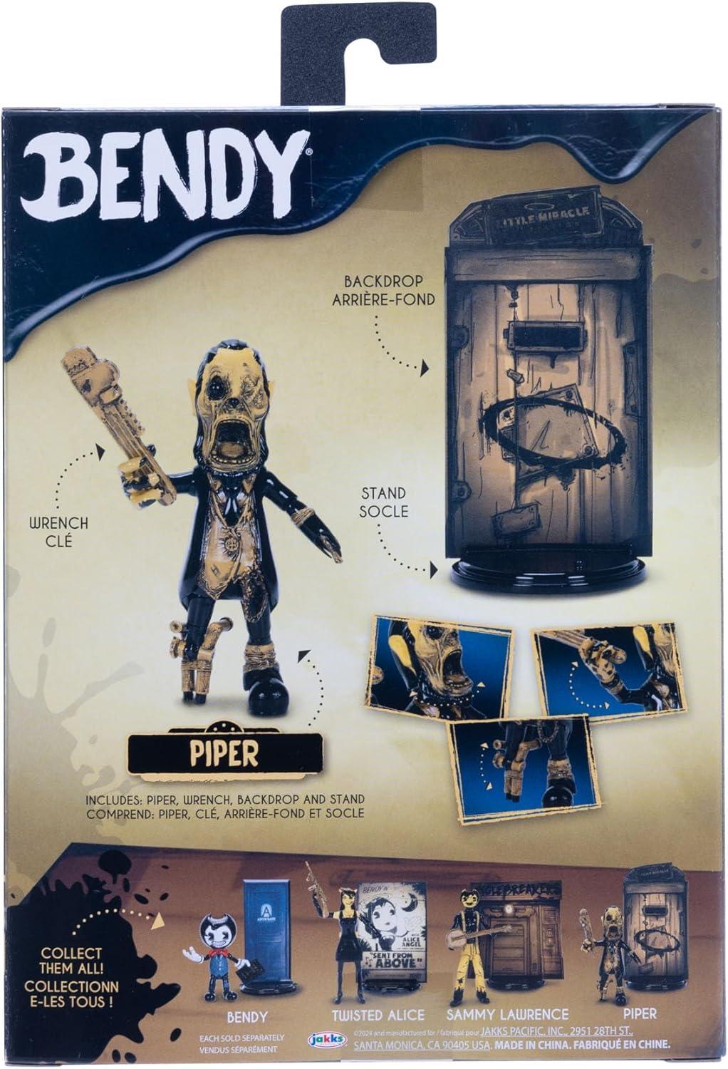 Bendy and the Ink Machine 5 inch Articulated Piper Action Figure with Wrench Accessory for Teen Ages 14+