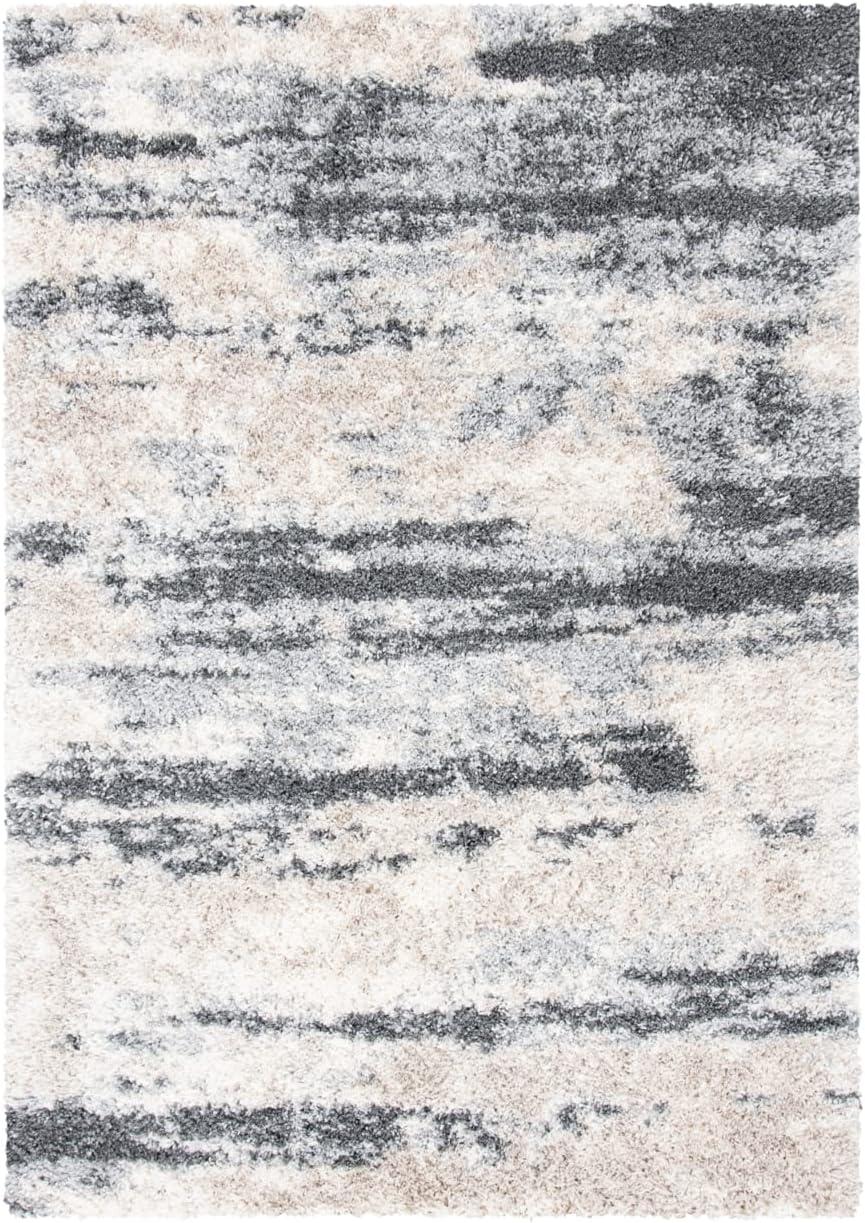 Fontana Shag FNT853 Power Loomed Accent Rug - Grey/Ivory - 3'x5' - Safavieh.