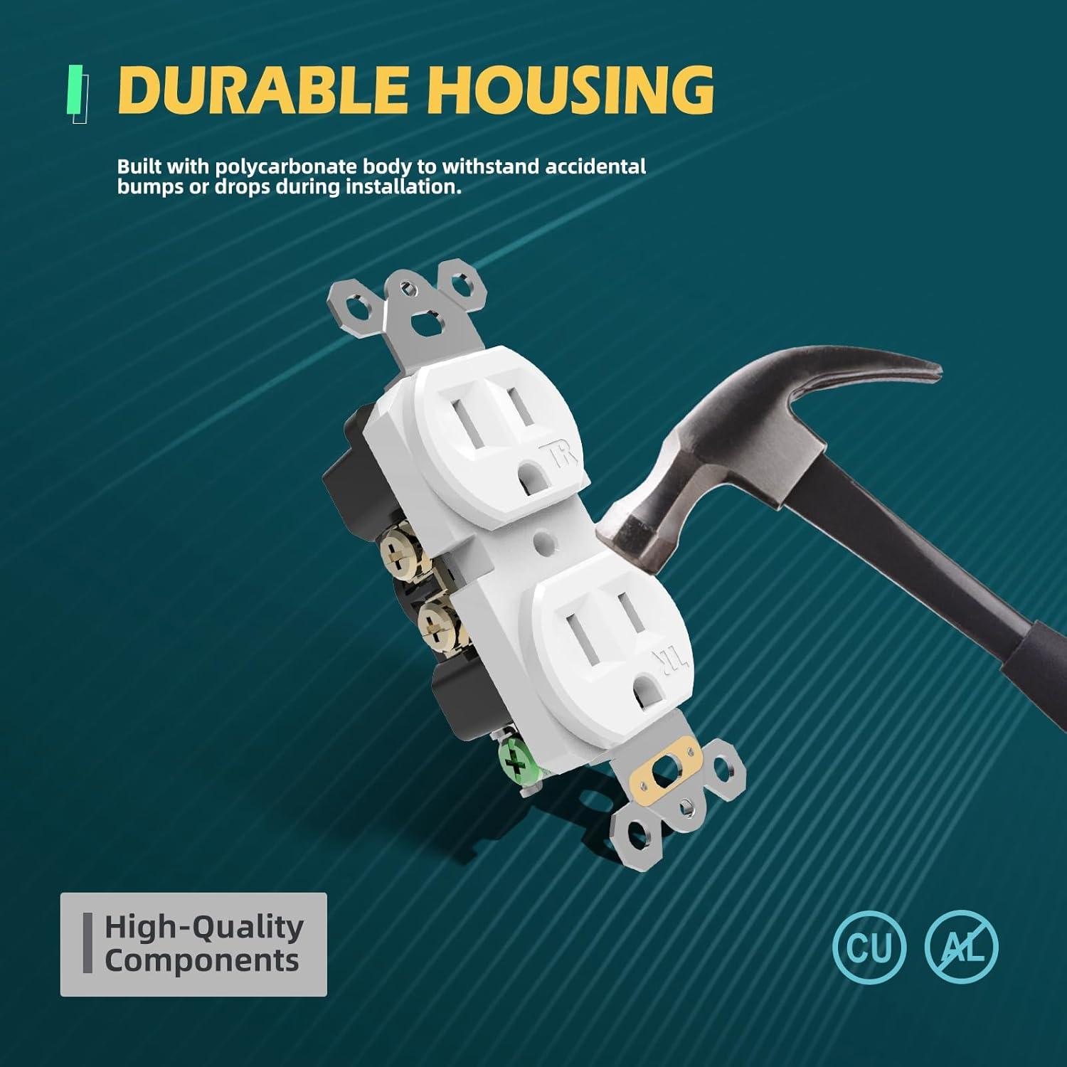 15 Tamper Resistant Duplex Outlet