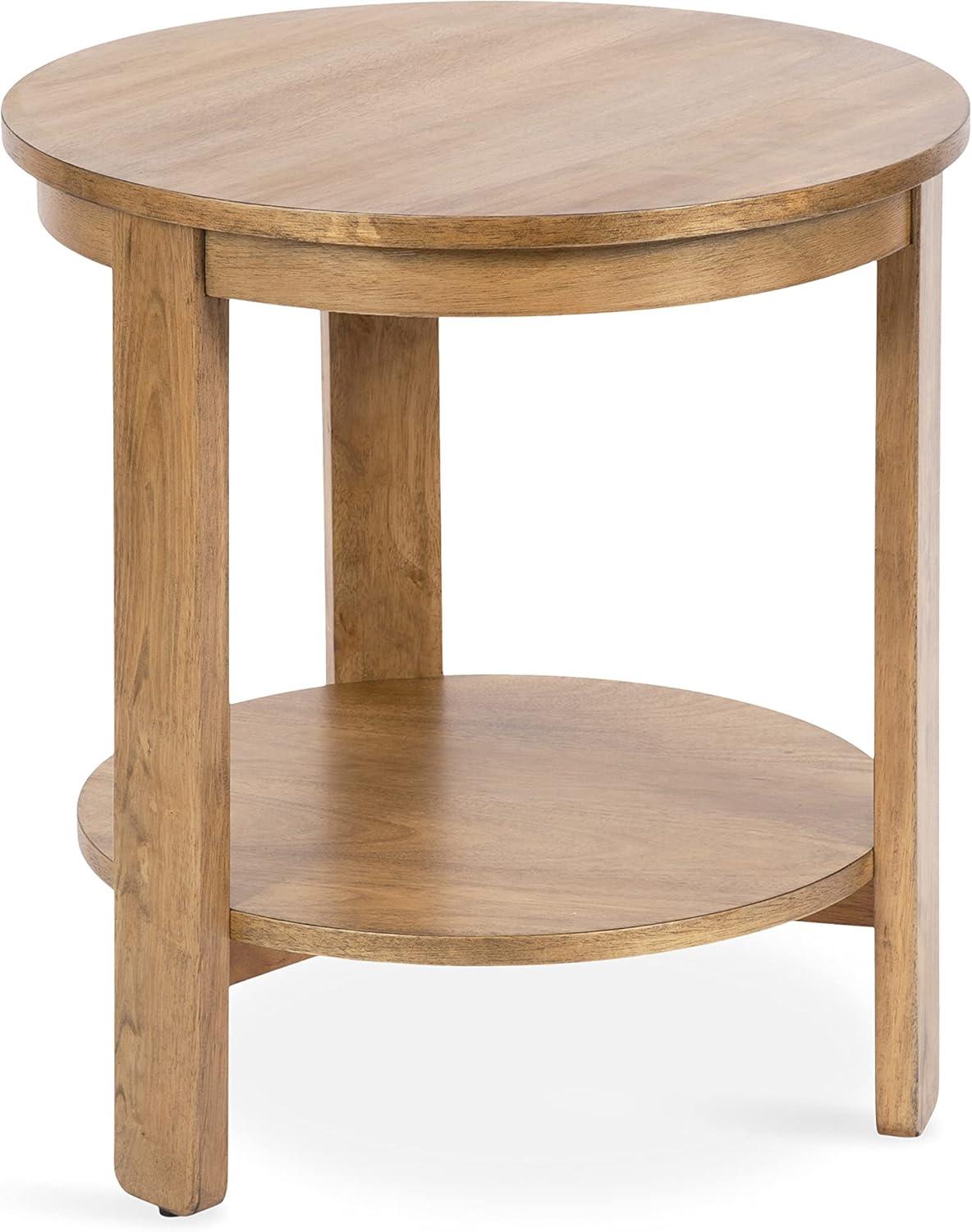 Kate and Laurel Foxford Round MDF Side Table, 22x22x24, Natural