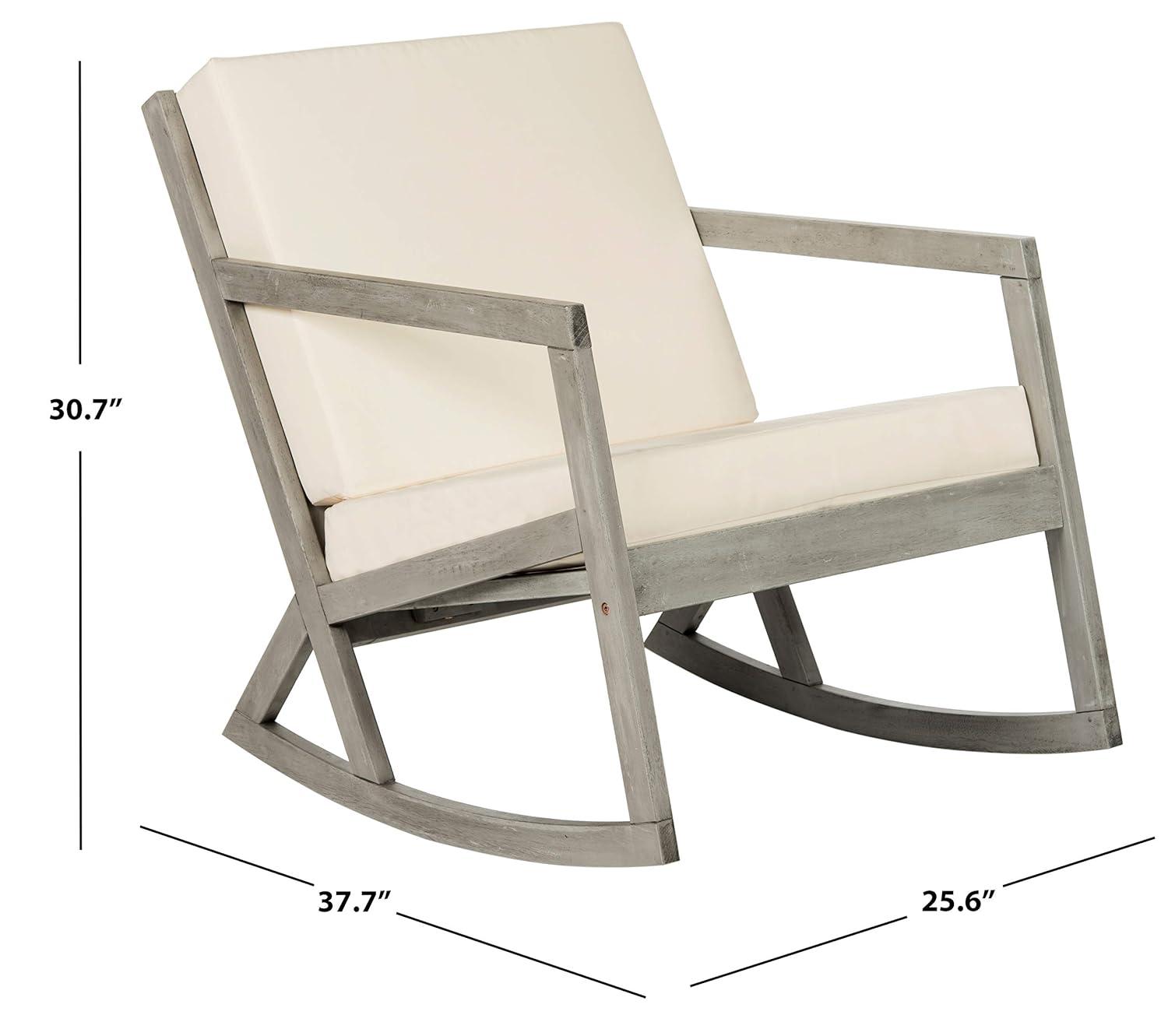 Vernon Rocking Chair Indoor/Outdoor - PAT7013 - Grey/Beige - Safavieh