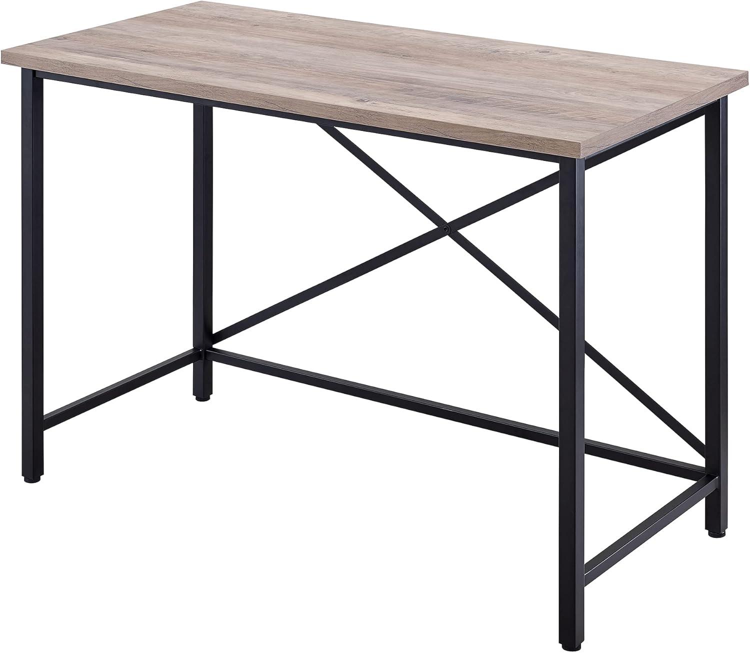 Martina 47" Black and Gray Oak Wood Desk