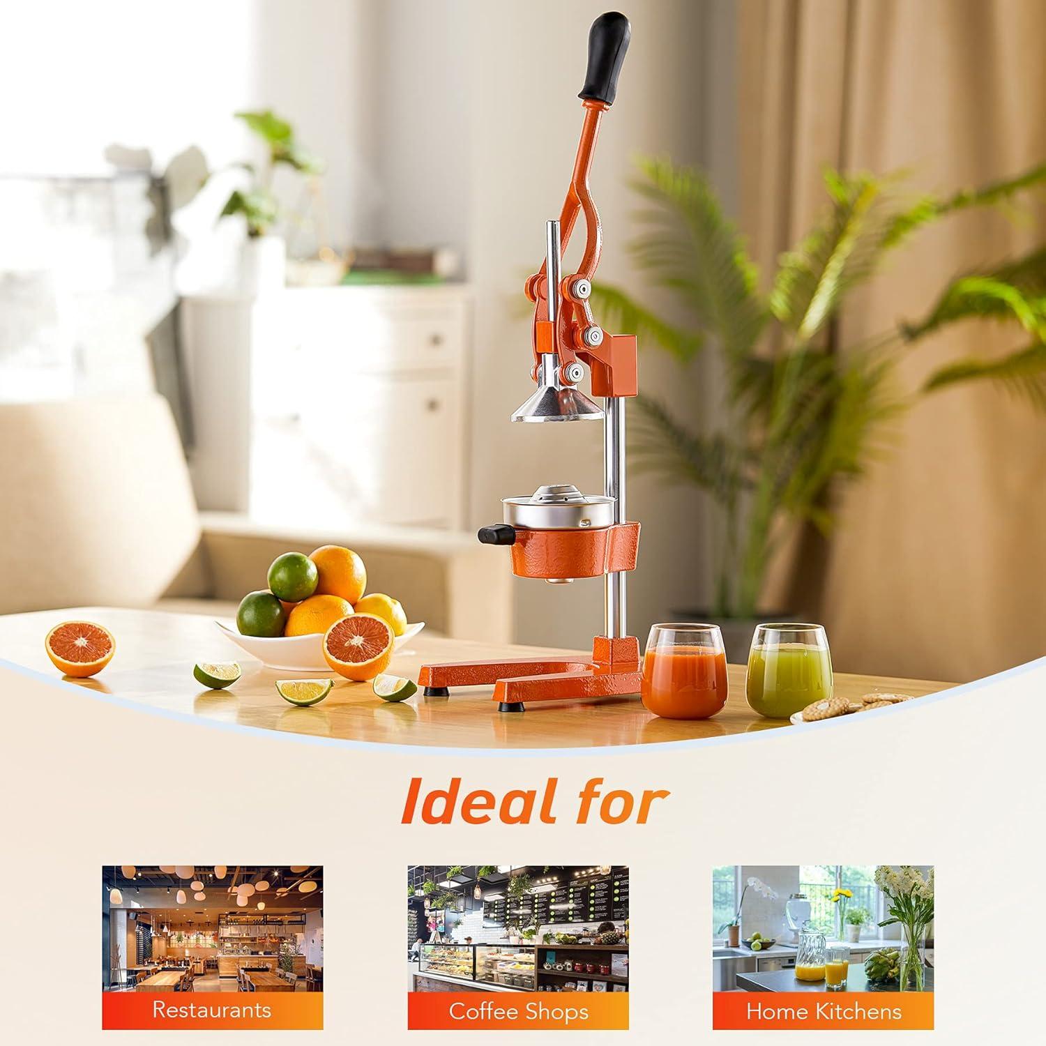 CO-Z Orange Cast Iron and Stainless Steel Citrus Juicer