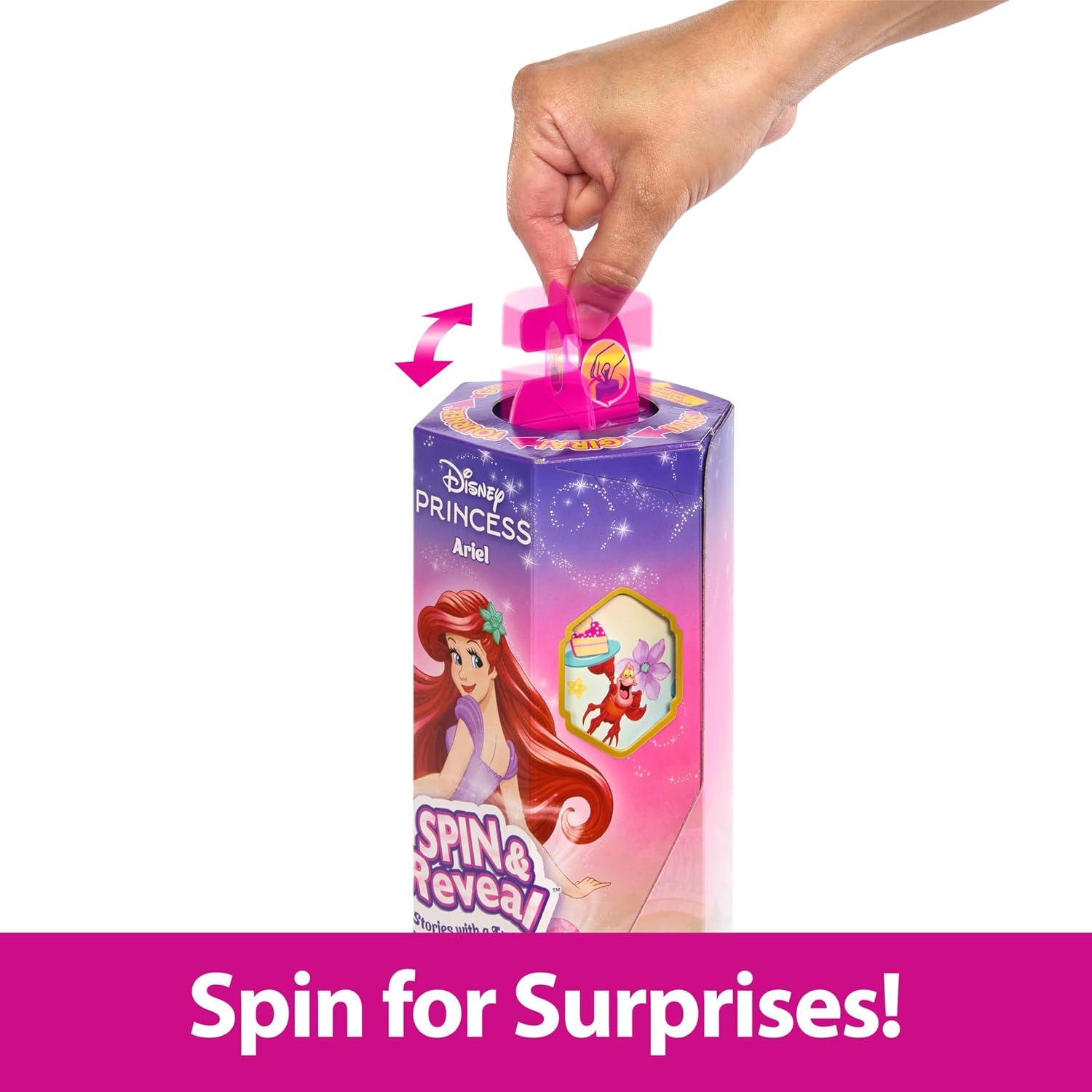 Disney Princess Spin & Reveal Ariel Fashion Doll & Accessories with 11 Surprises